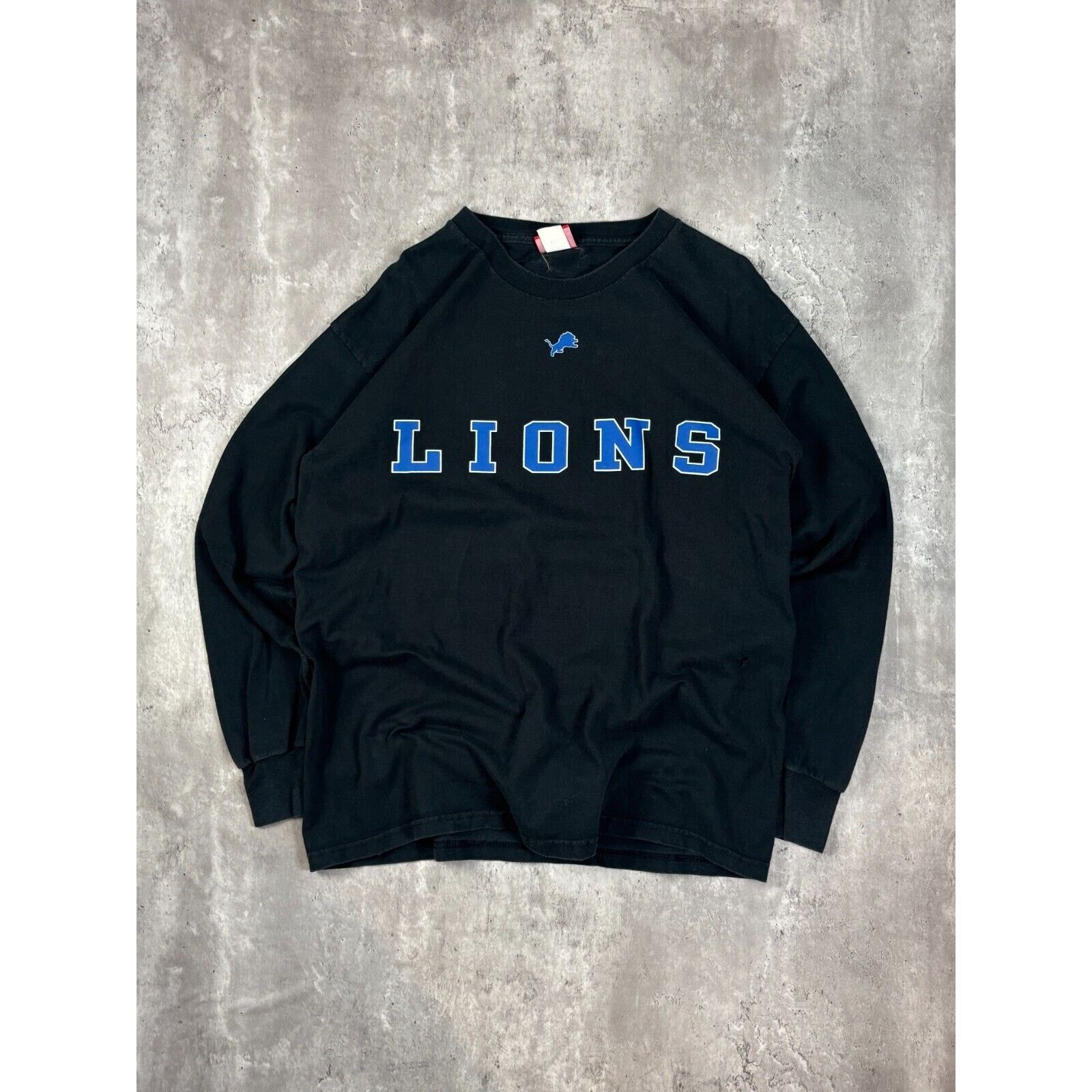 NFL Detroit Lions NFL Spell Out Longsleeve T-Shirt Size XL Black Size US XL / EU 56 / 4 - 1 Thumbnail
