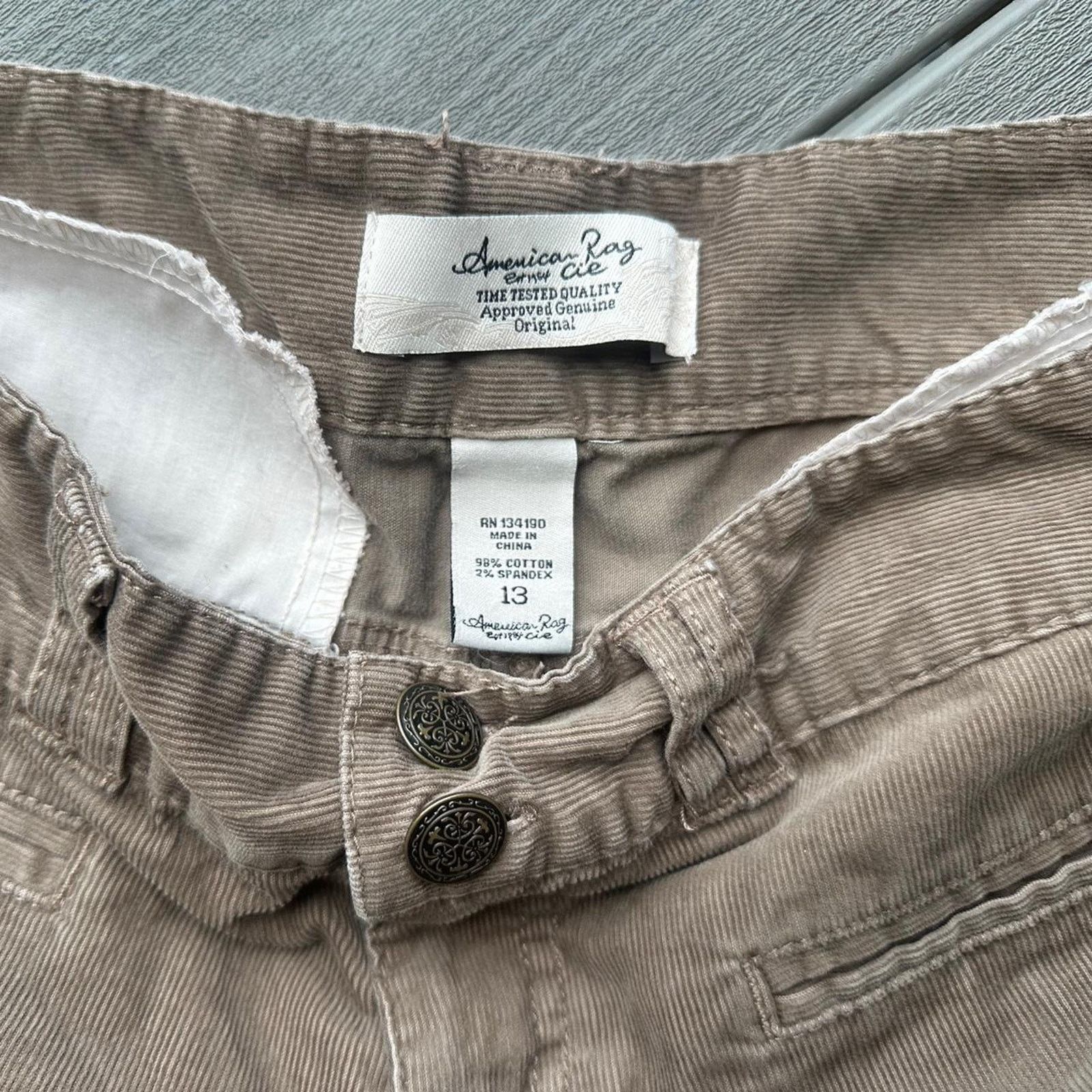 American Rag American Rag Corduroy Flared Pants Size 34" / US 12 / IT 48 - 2 Thumbnail