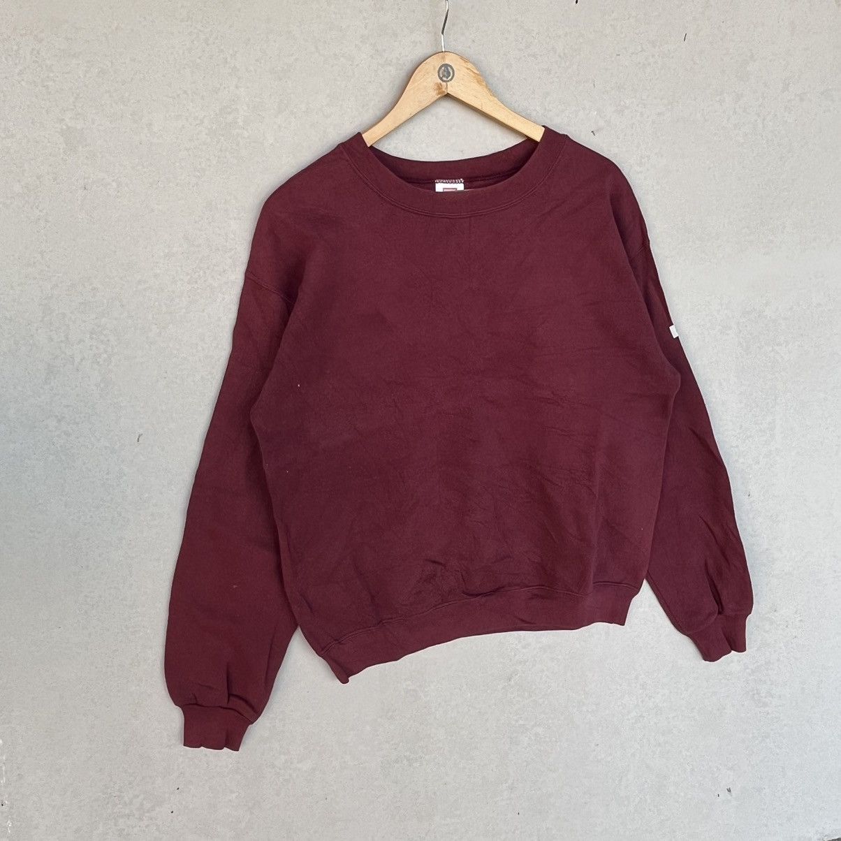 Other Vintage Burgundy Crewneck Sweatshirt Pullover Jumper Size L Size US L / EU 52-54 / 3 - 3 Thumbnail