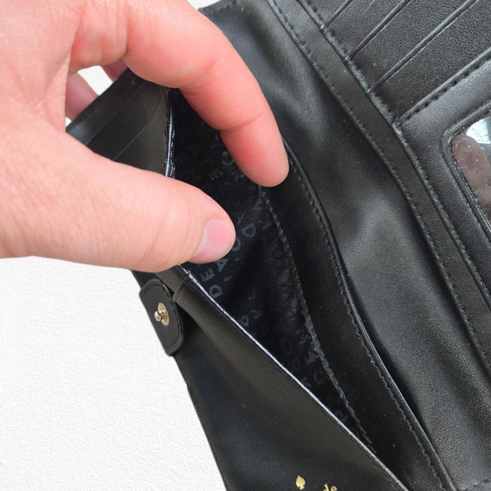Kate Spade Kate Spade Wellesley Stacy Black Pebbled Leather Wallet Size ONE SIZE - 8 Thumbnail