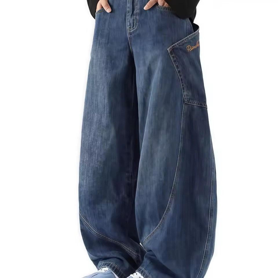 Japanese Brand Baggy Barrel Wide Leg Jeans Size US 28 / EU 44 - 5 Thumbnail
