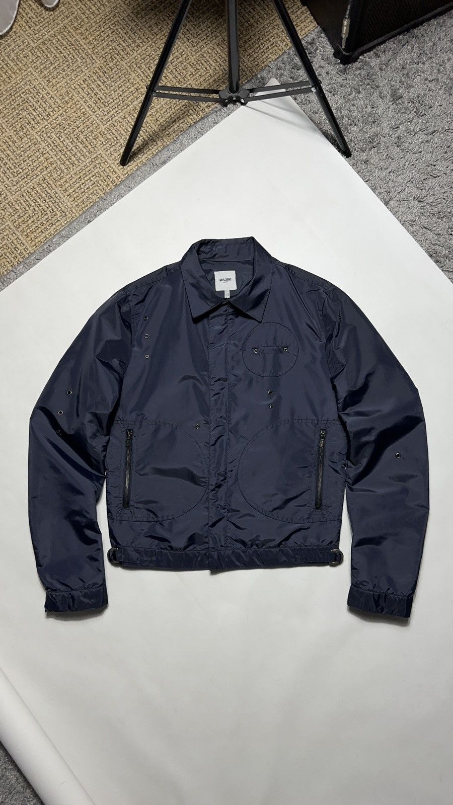 Moschino Moschino Razor Logo Nylon Jacket Size US M / EU 48-50 / 2 - 1 Thumbnail