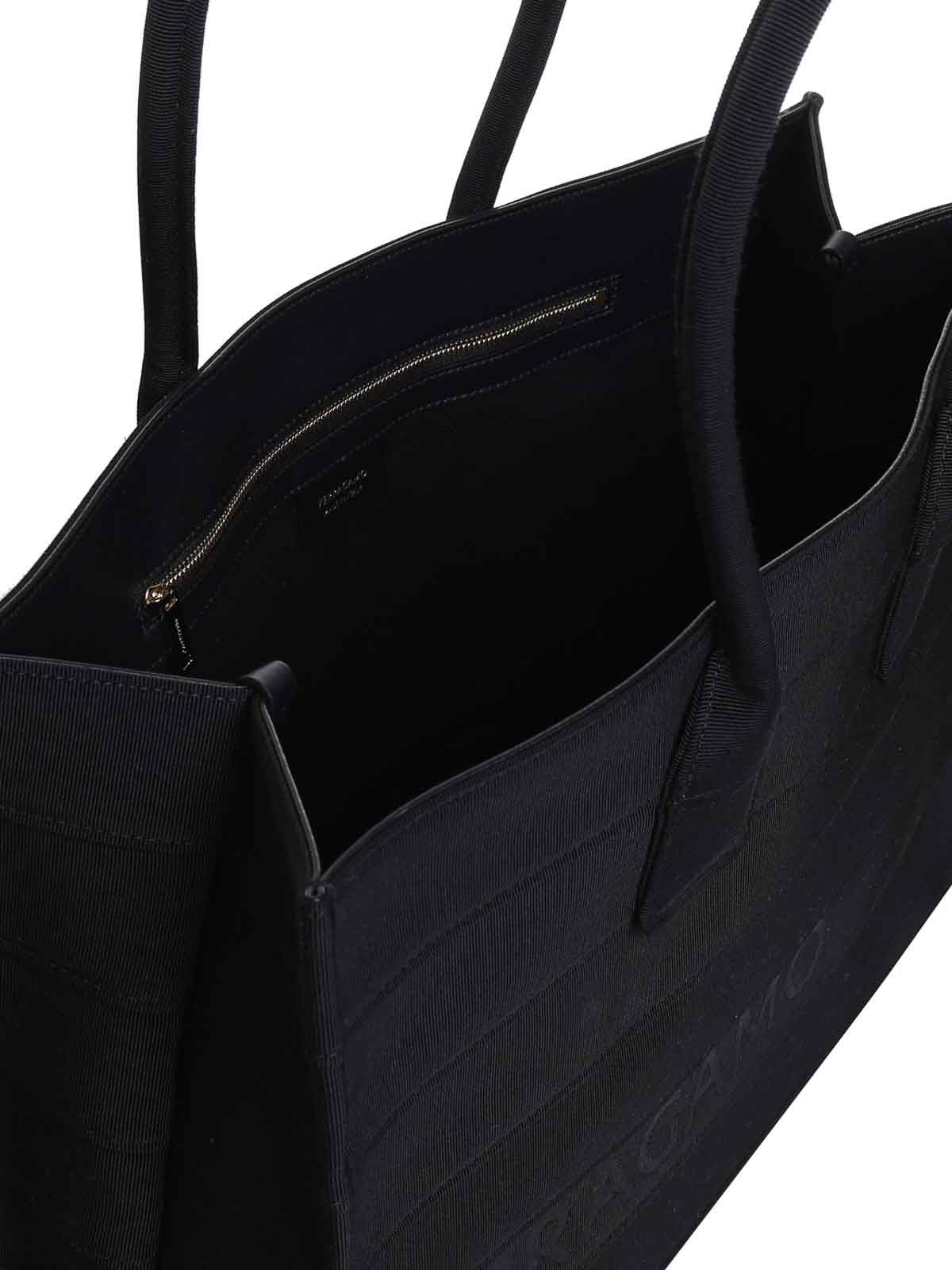 Salvatore Ferragamo o1s1rm0924 Size: OS / Tote Bag in Black Size ONE SIZE - 4 Thumbnail