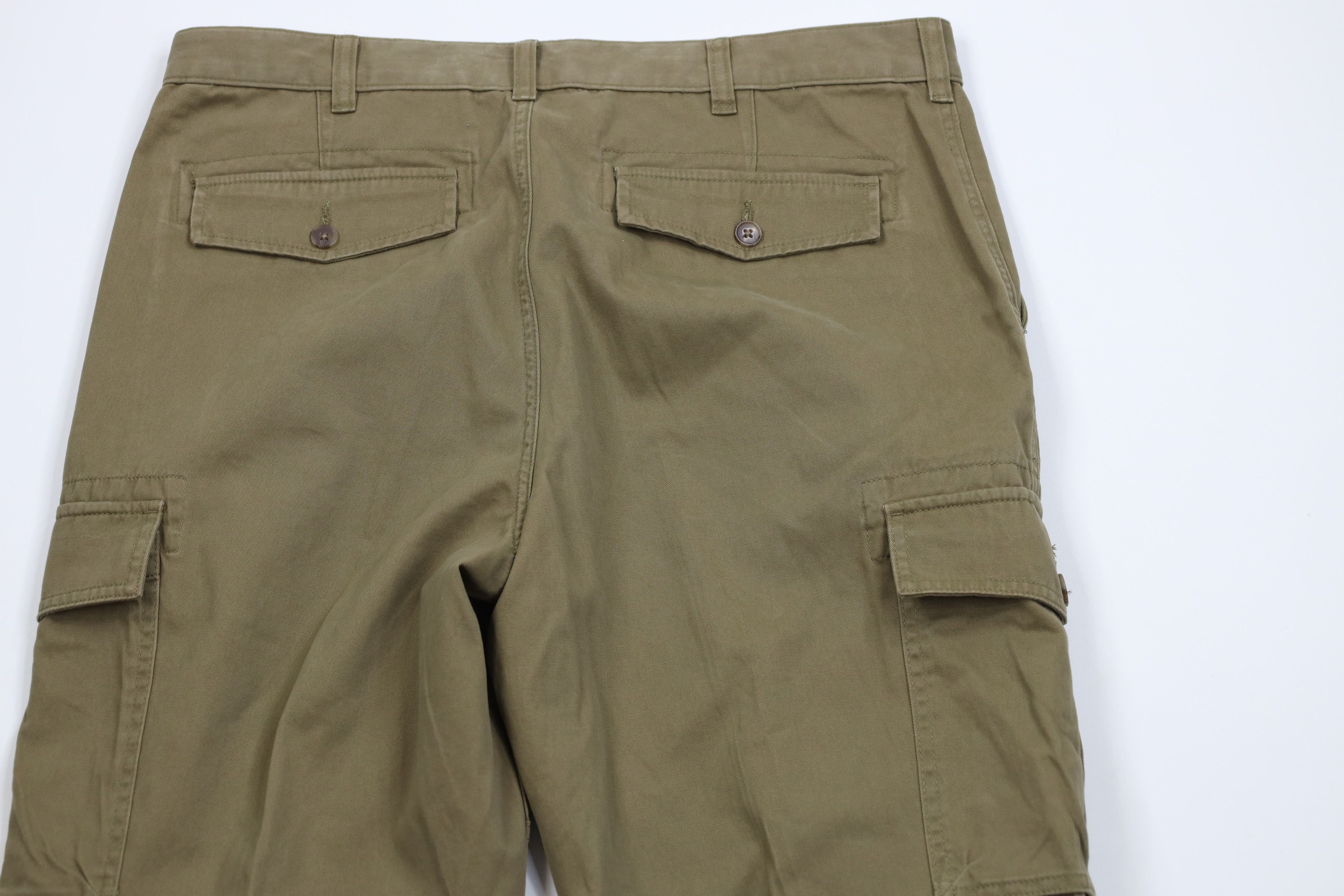 Lands' End Vintage Lands End Double Knee Straight Leg Cargo Pants Green Size US 34 / EU 50 - 8 Thumbnail