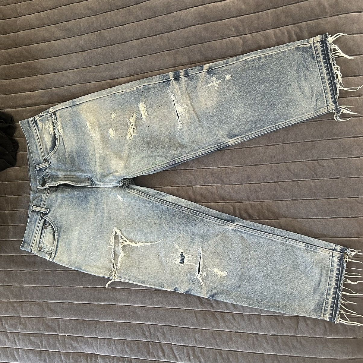 Vintage Cropped distressed denim Size US 32 / EU 48 - 1 Thumbnail
