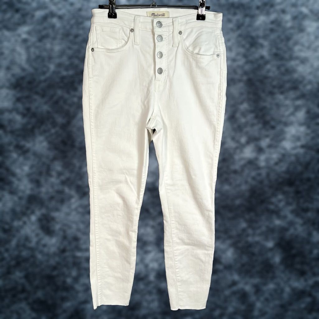 Madewell VINTAGE Madewell 10" High Rise Skinny Jeans Womens 26 White Button Fly Denim Jeans Womens 26 White Madewell Skinny Jeans Size 26" / US 2 / IT 38 - 1 Thumbnail