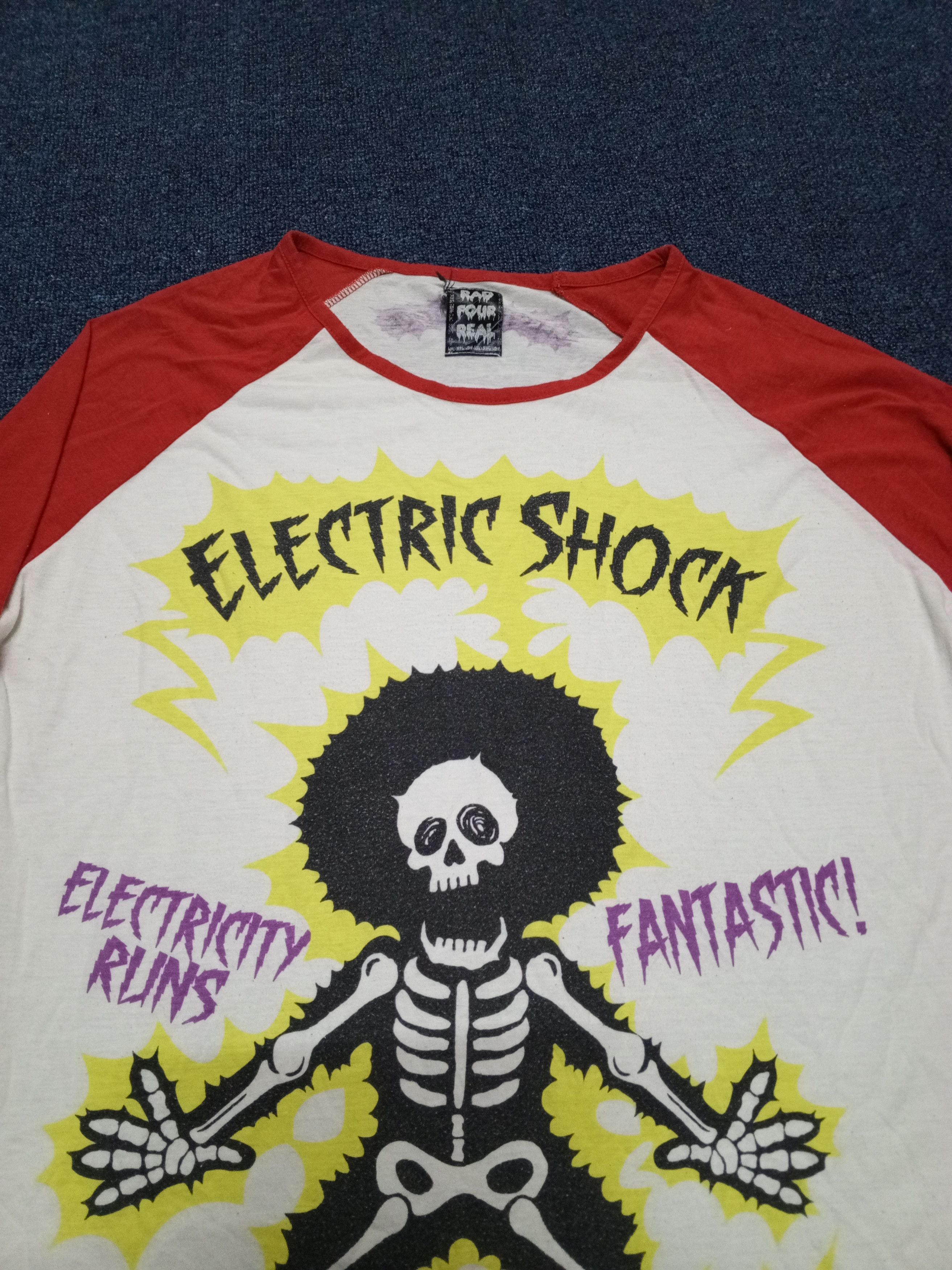 Japanese Brand 3Q ELECTRIC SHOCK SKULLS RARE Size M / US 6-8 / IT 42-44 - 5 Thumbnail