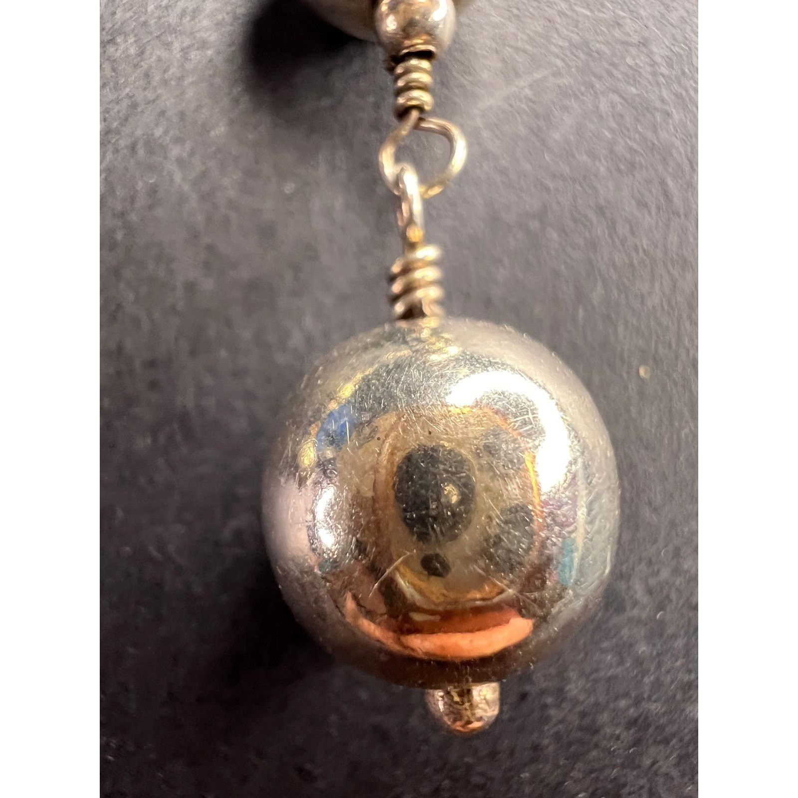 Other Vintage sterling silver graduated ball dangling earrings Size ONE SIZE - 14 Thumbnail
