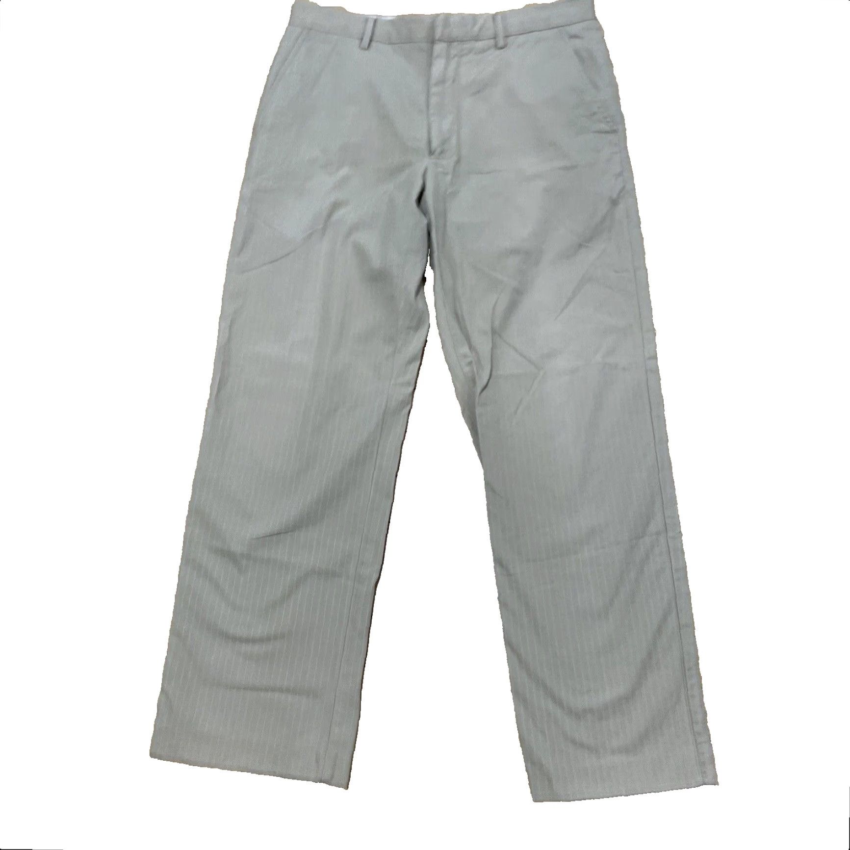 Banana Republic VINTAGE Banana Republic Pants Men 33x30 Flat Front Chino Beiga Khakis Pinstripe Nautical Preppy 2007 MENS Size US 33 - 2 Thumbnail