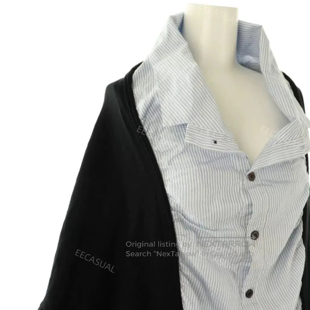 Y's Y's Black and Blue Striped Cardigan. Size S / US 4 / IT 40 - 3 Thumbnail