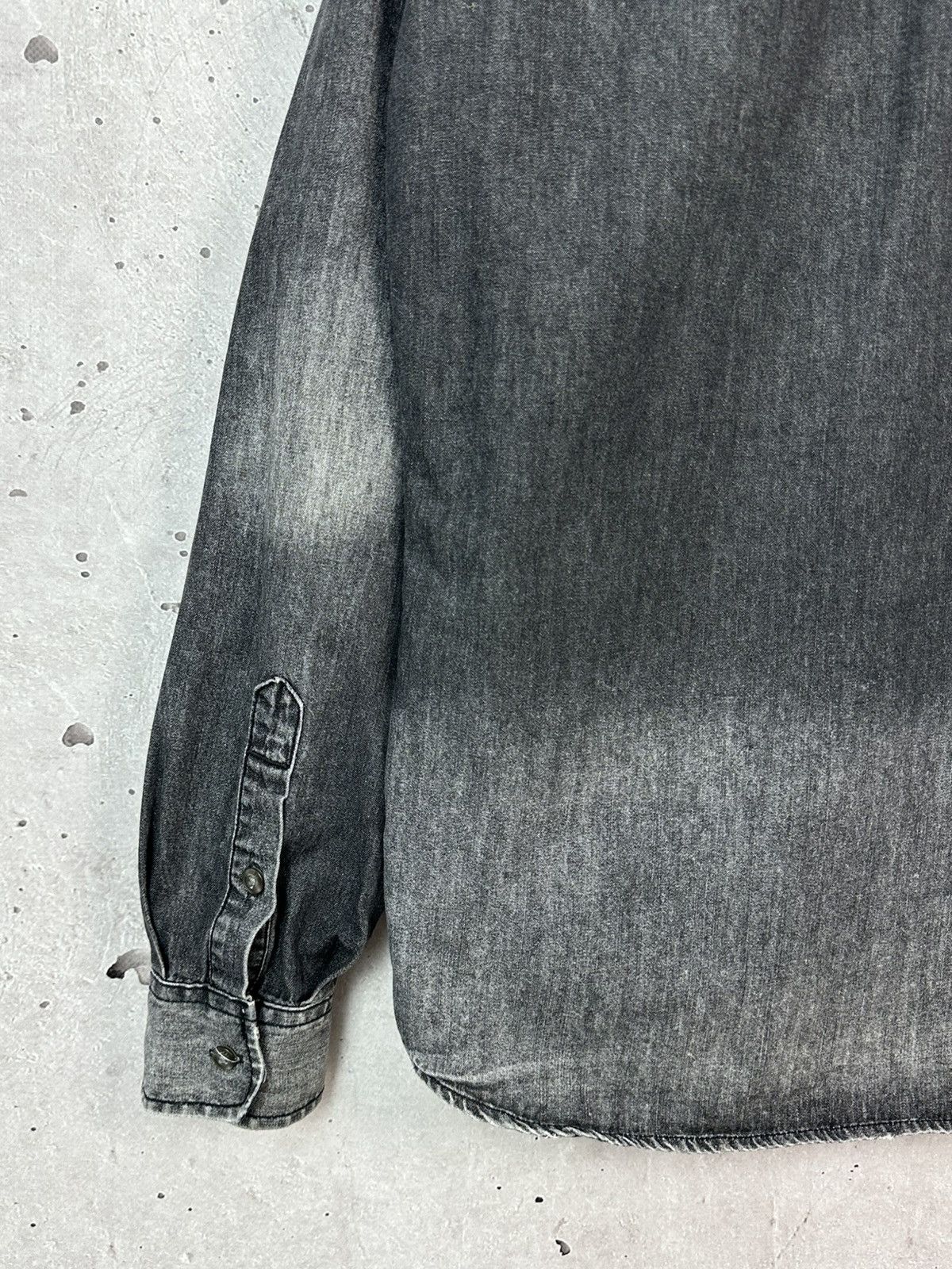 Diesel Diesel Washed Grey Button-up Long Sleeve Cotton Shirt Size US L / EU 52-54 / 3 - 10 Thumbnail