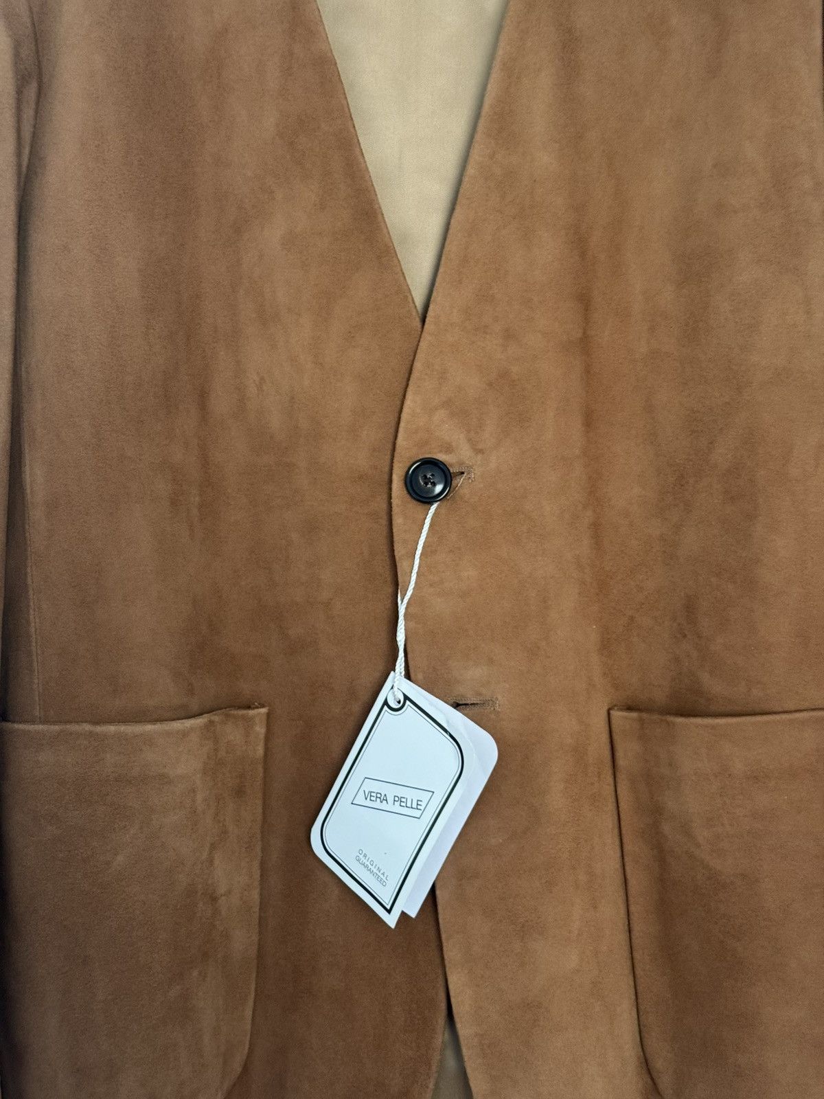 Beams Japan Beams Made in Italy Collarless Suede Jacket 42 XS NWT Size US XS / EU 42 / 0 - 7 Thumbnail