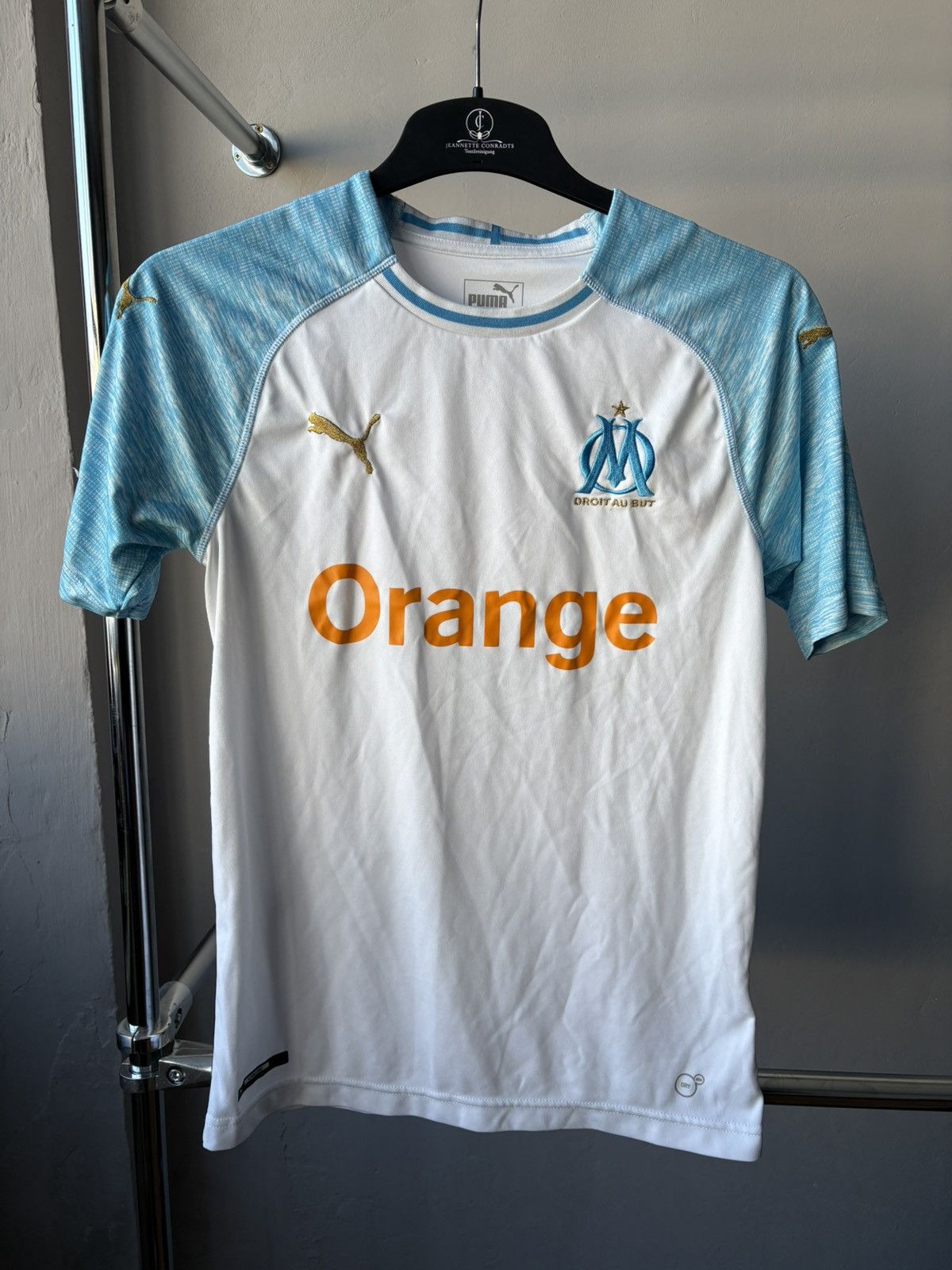 Puma 2018/19 Adidas OLYMPIQUE MARSEILLE Home Soccer Jersey Mens M Size US M / EU 48-50 / 2 - 2 Thumbnail