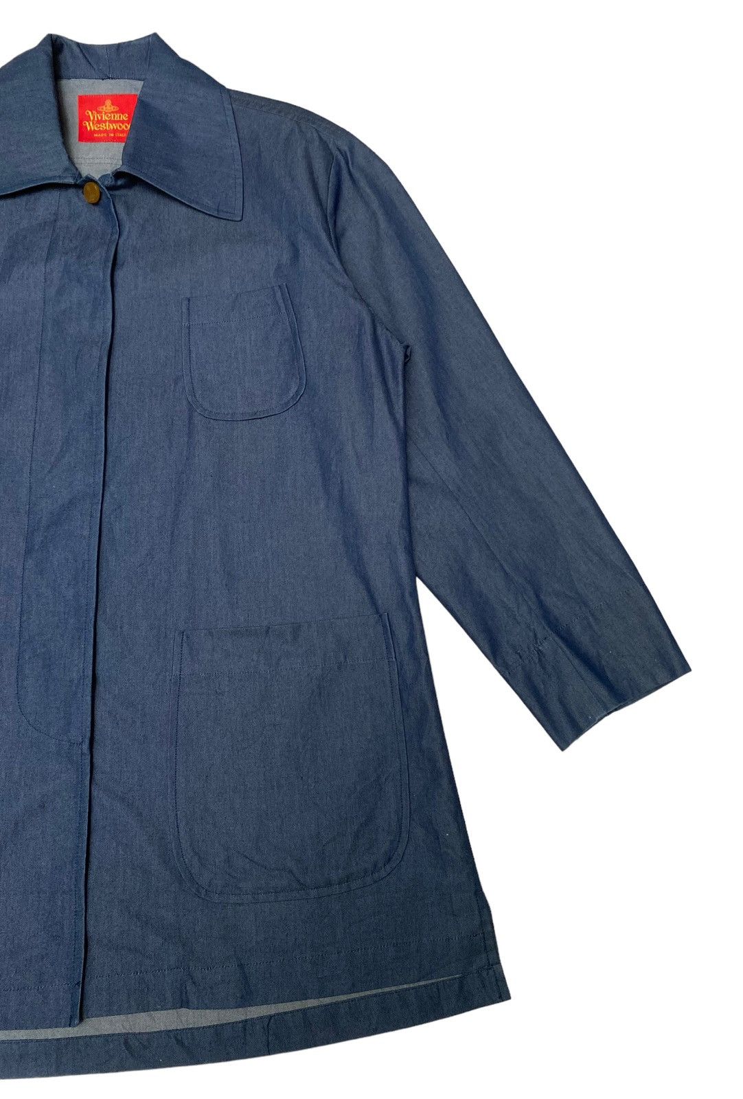 Vintage × Vivienne Westwood Rare Vintage Vivienne Westwood Italy Trench Coat Denim 1990s Size US L / EU 52-54 / 3 - 4 Thumbnail
