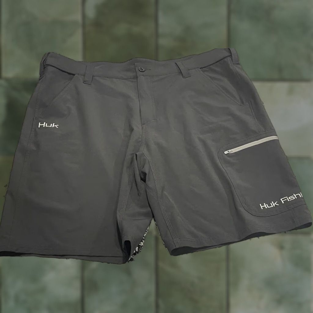 Vintage HUK Men’s Fishing Shorts Next Level 5-Pocket Outdoor Quick Dry Shirt? Size US 39 - 1 Thumbnail