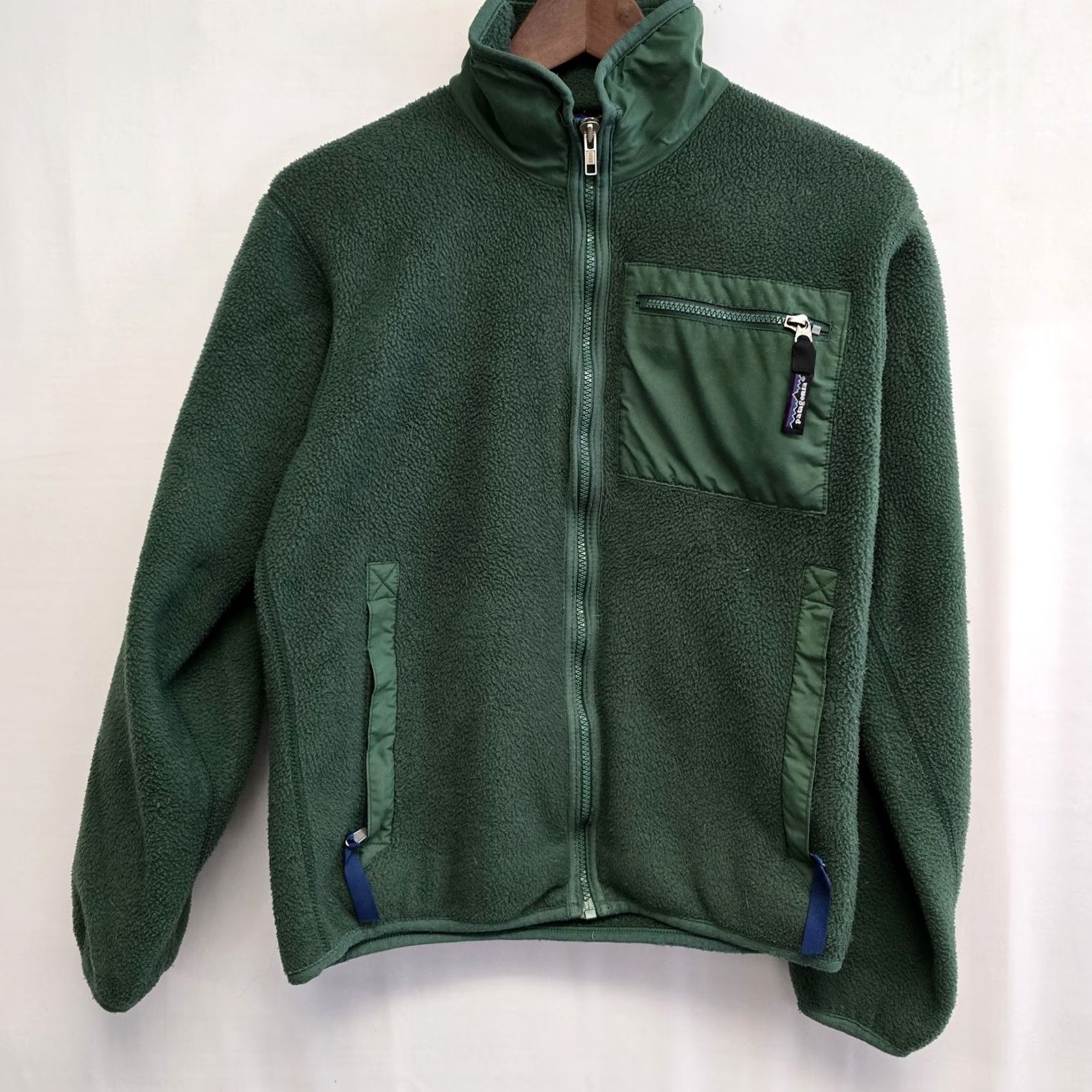 Patagonia VINTAGE Patagonia Fleece Jacket XS Men Green Full Zip Retro Deep Pile Made In The Usa Size US XS / EU 42 / 0 - 2 Thumbnail