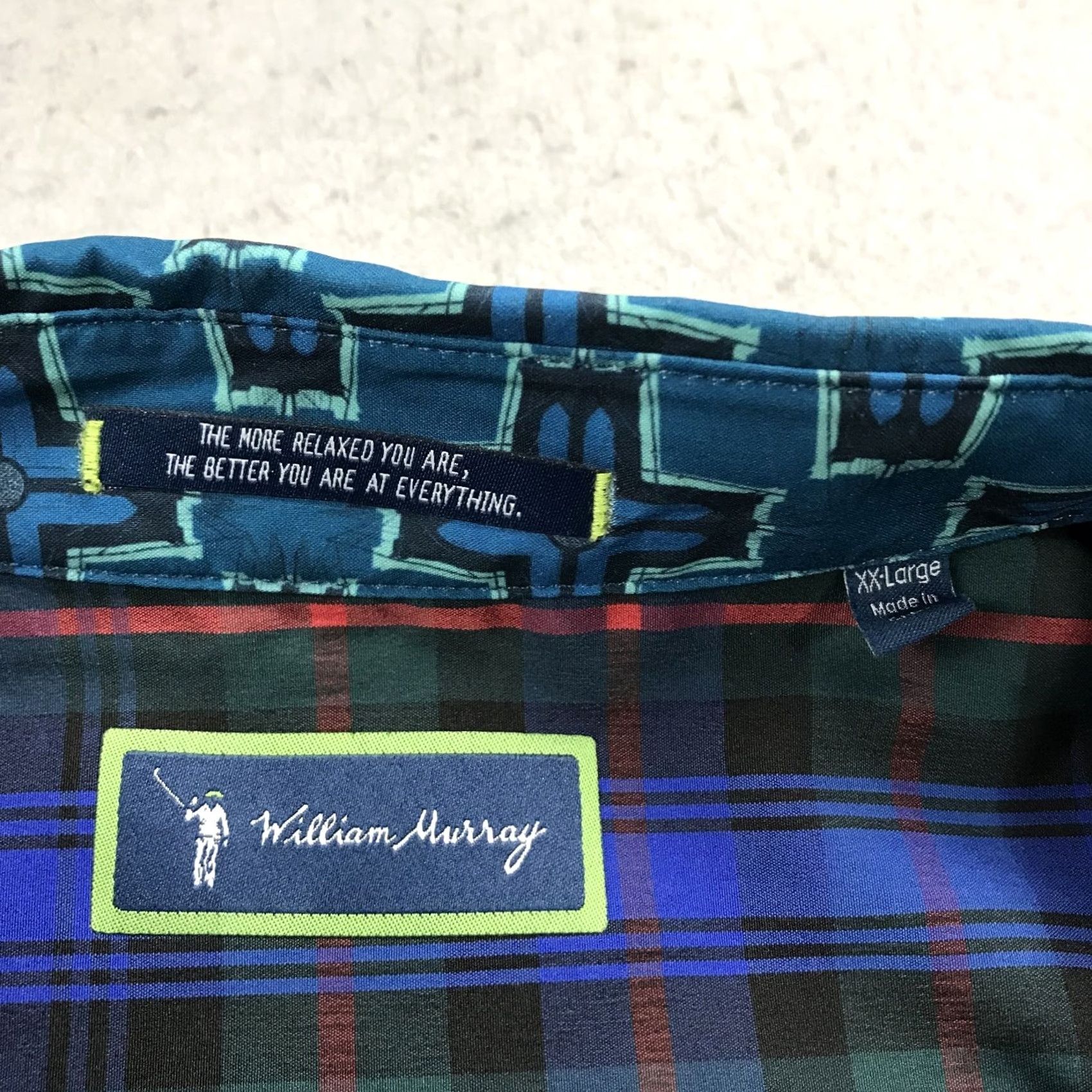 NEXT William Murray Shirt Mens 2XL Blue Next Stop Camp Collar Casual Golf Loud Shirt Size US XXL / EU 58 / 5 - 4 Thumbnail