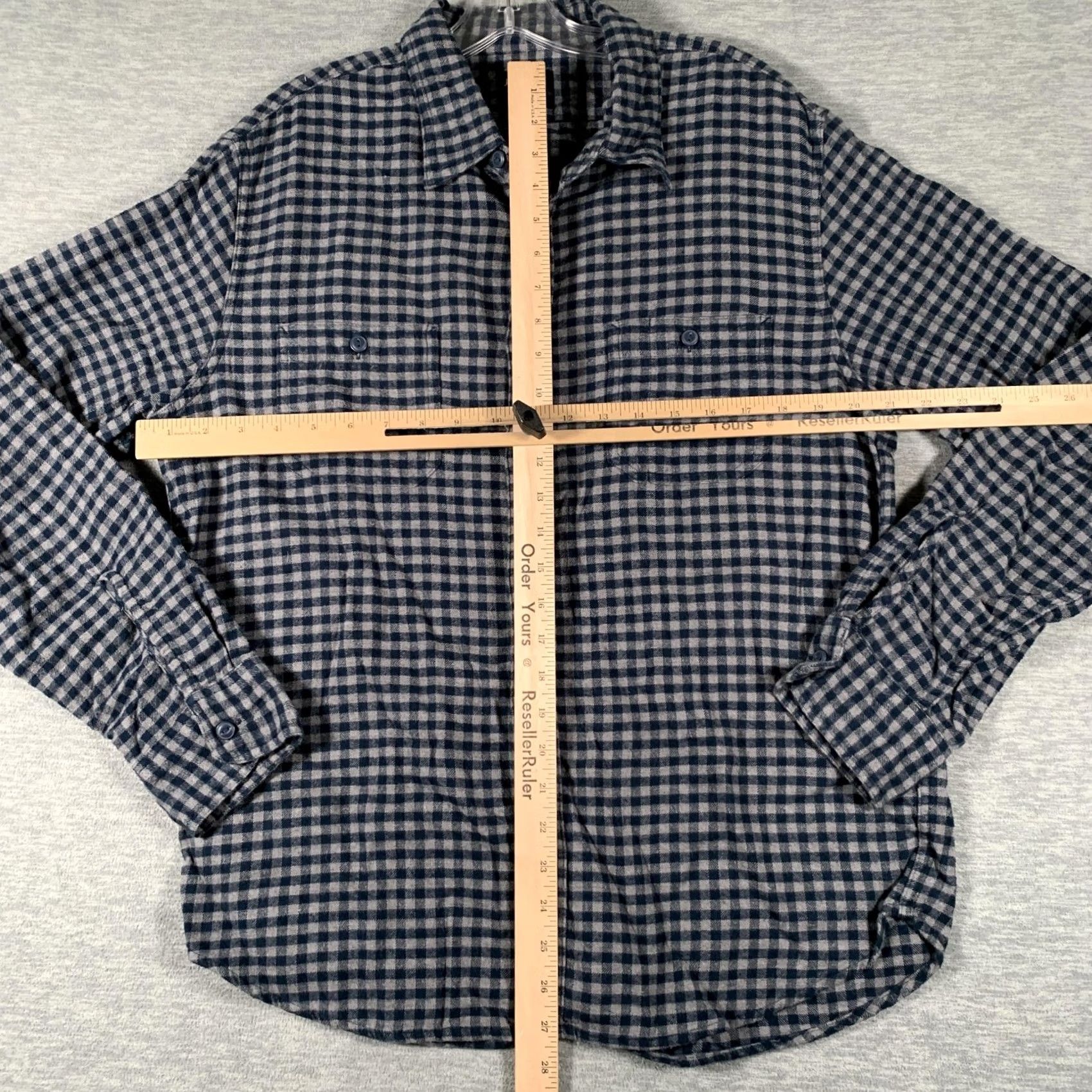 J.Crew J.Crew Shirt Mens L Blue Check Flannel Long Sleeve Button Front Casual Size US L / EU 52-54 / 3 - 6 Thumbnail
