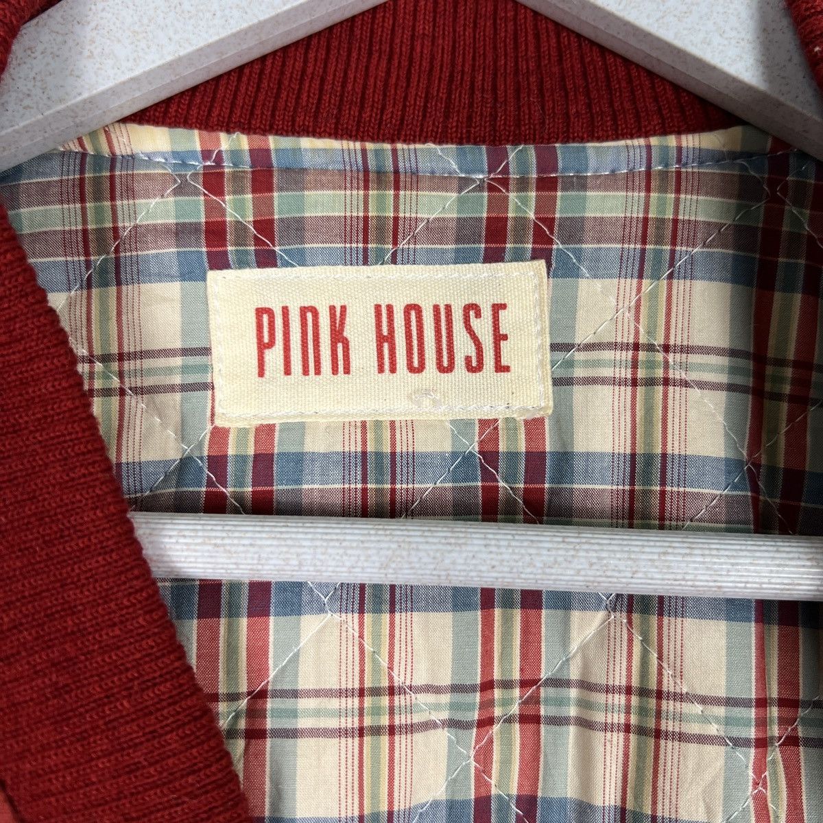 Pink House 🔥 PINK HOUSE CHECK LINING BOMBER JACKET Size US M / EU 48-50 / 2 - 14 Thumbnail