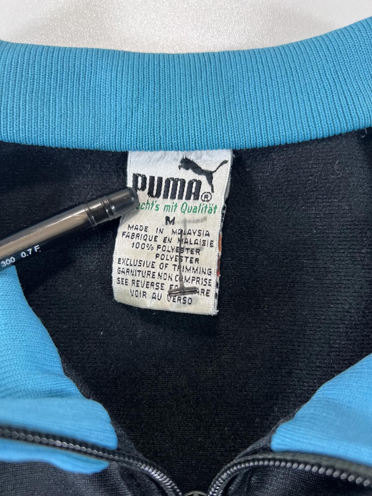 Puma Vintage Puma Black and Turquoise Track Jacket, Size M Size US M / EU 48-50 / 2 - 3 Thumbnail