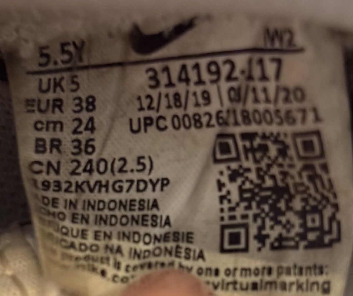 Nike Nike Air Force 1 Low GS 'White' Size US 5.5 / EU 38 - 7 Thumbnail