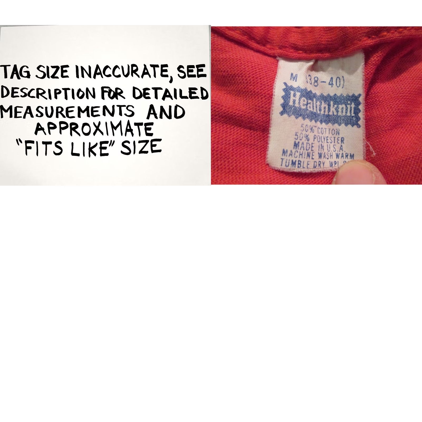 Vintage VINTAGE 1982 WORLD'S FAIR KNOXVILLE TENNESSEE PAPER THIN T-Shirt XS single stitch Red Mens Size US XS / EU 42 / 0 - 8 Thumbnail