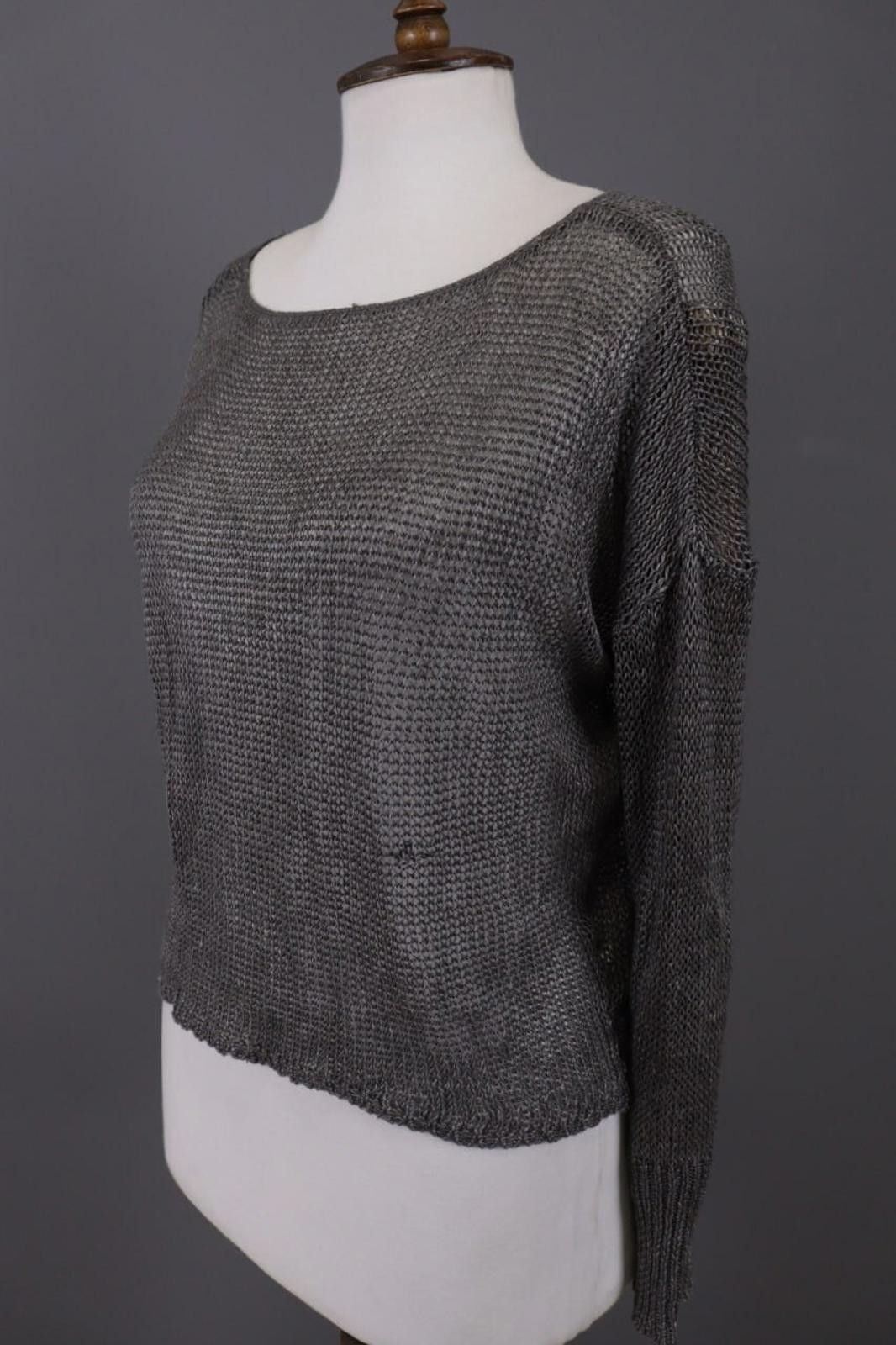 Denim & Supply Ralph Lauren Denim & Supply Ralph Lauren Gray Crochet Knit Sweater Size S Size S / US 4 / IT 40 - 7 Thumbnail