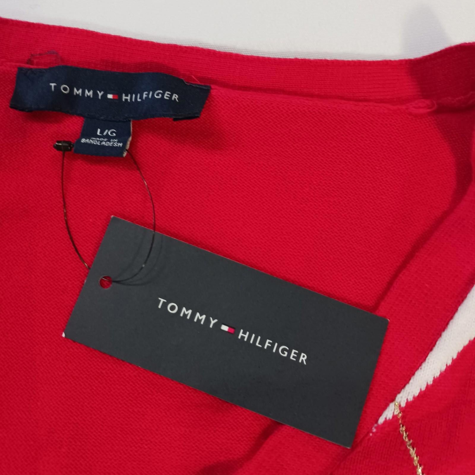 Tommy Hilfiger Tommy Hilfiger J22SD457 Women's Red & White Argyle Sweater L Size L / US 10 / IT 46 - 3 Thumbnail