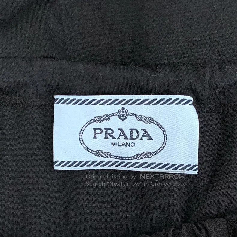 Prada Prada Black lace design cotton round-neck sleeveless shirt Size M / US 6-8 / IT 42-44 - 5 Thumbnail