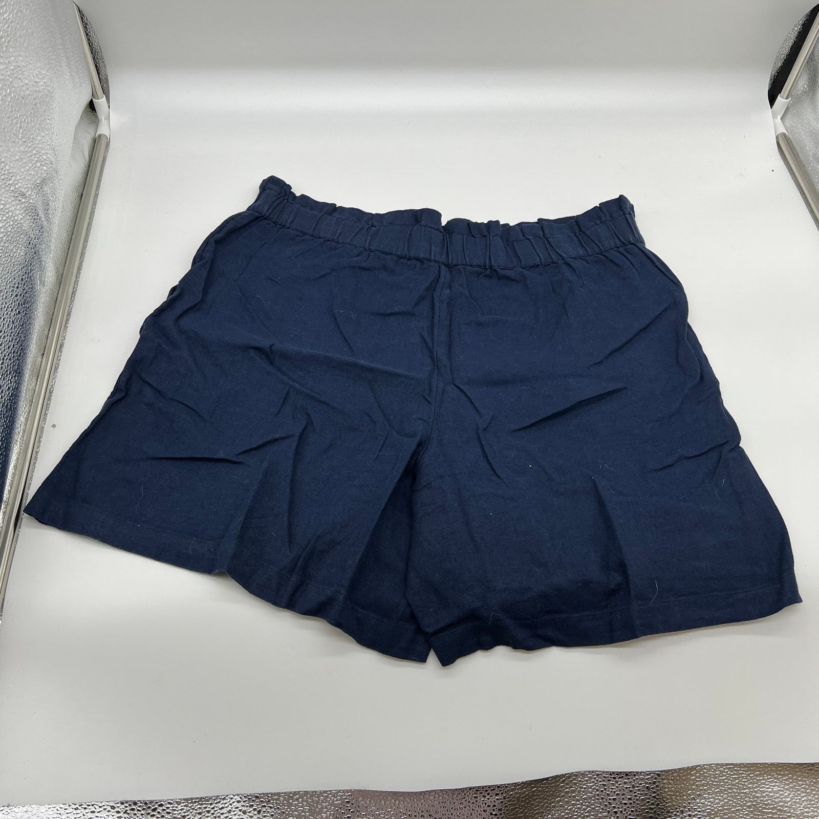 Other J Jason Wu Linen Pull-On Shorts Marine Blue Large Size 30" / US 8 / IT 44 - 2 Thumbnail