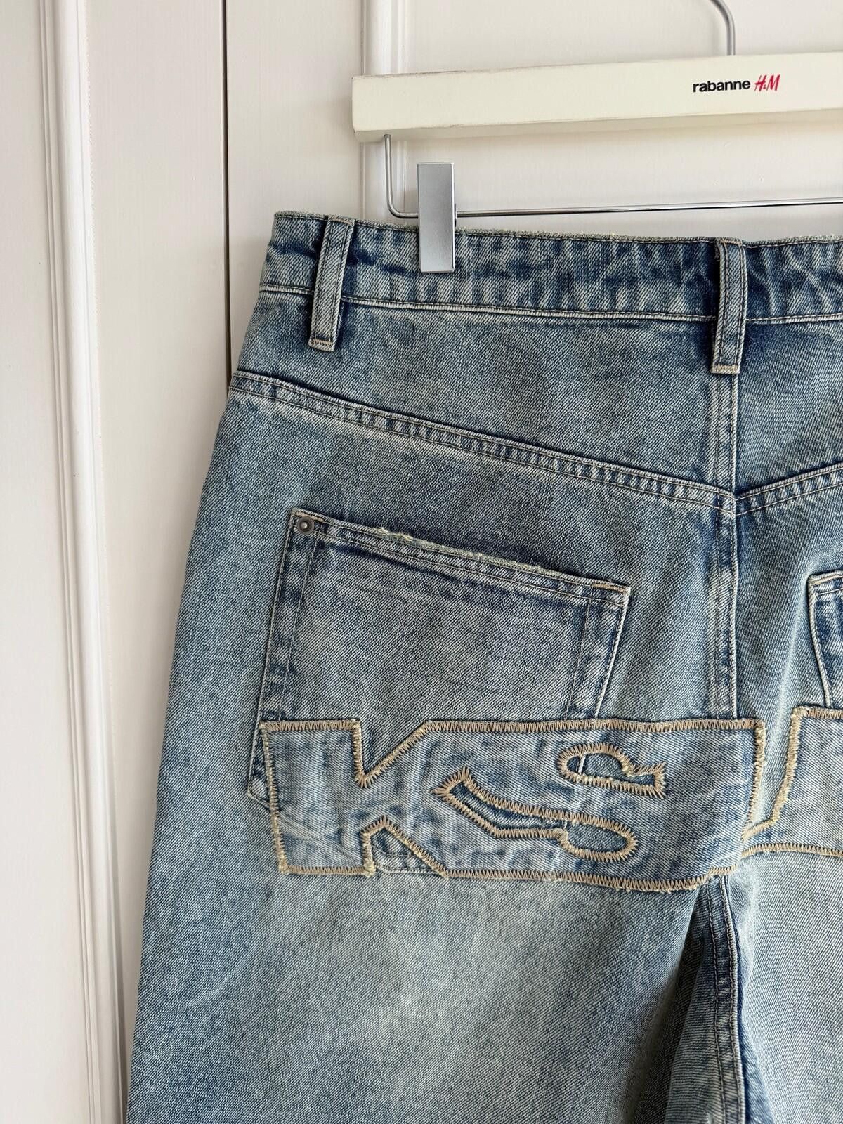 new Ksubi maxx short astral sott denim shorts blue 32 logo