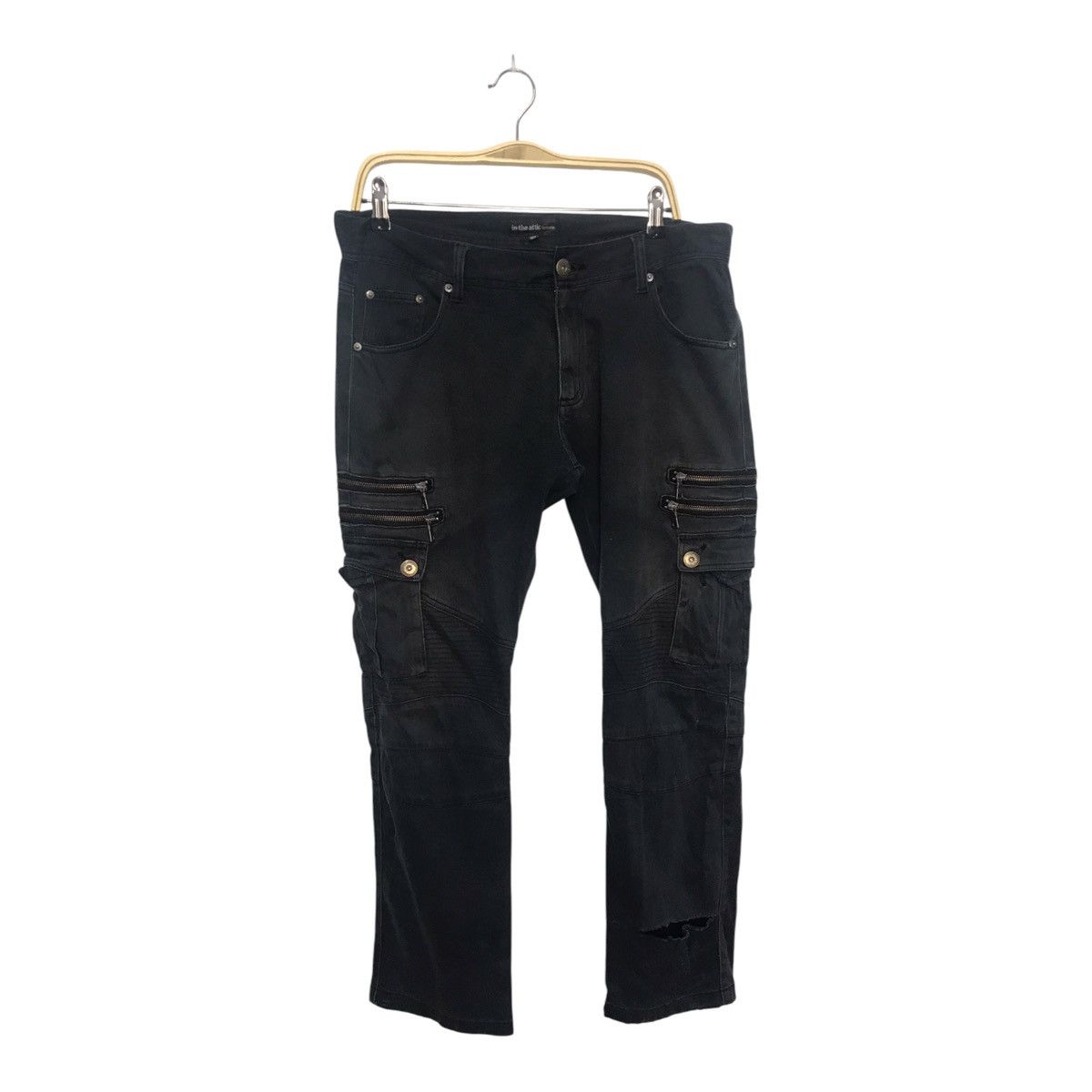 Hysteric Glamour × Japanese Brand × semanticdesign Semantic Design Sun Faded Damaged Black Pant Size US 36 / EU 52 - 1 Thumbnail
