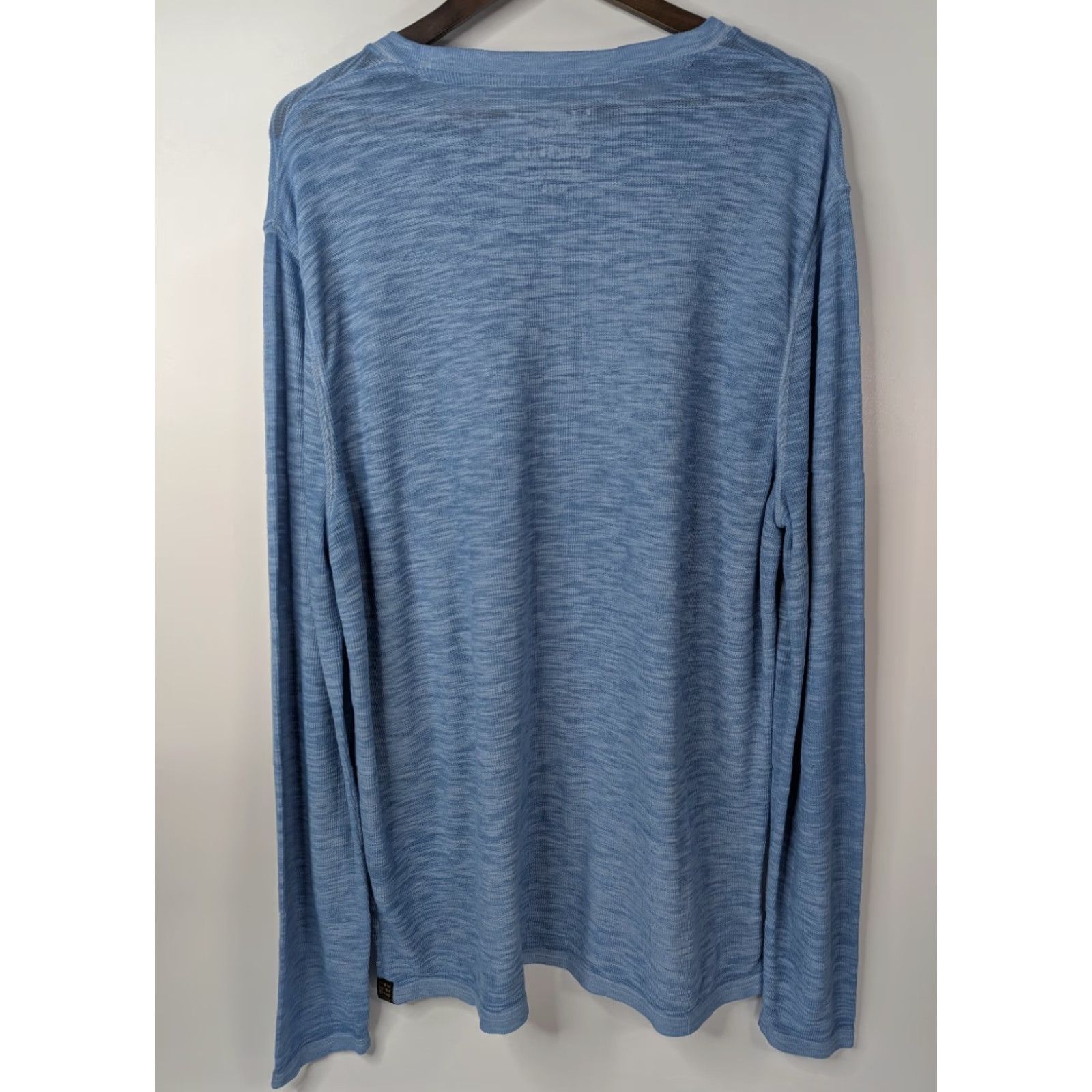 Lucky Brand Lucky Brand Tee Shirt - Men's XL Crew Neck Long Sleeve Blue Pocket Burnout 100% Cotton/Polyester Shirt Size US XL / EU 56 / 4 - 4 Thumbnail