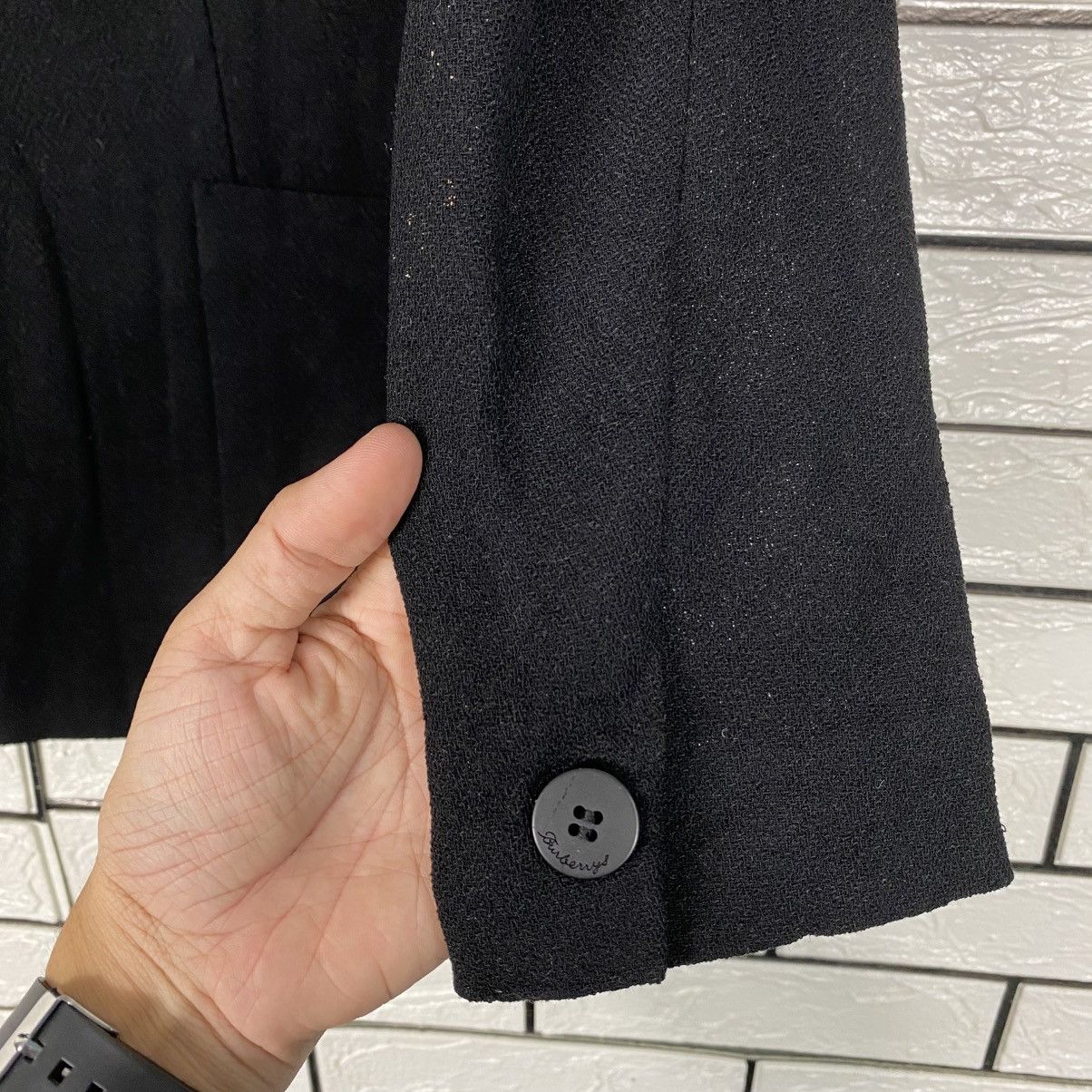 Burberry 📌Rich Black Button Jacket Burberrys Size US XXS / EU 40 - 16 Thumbnail