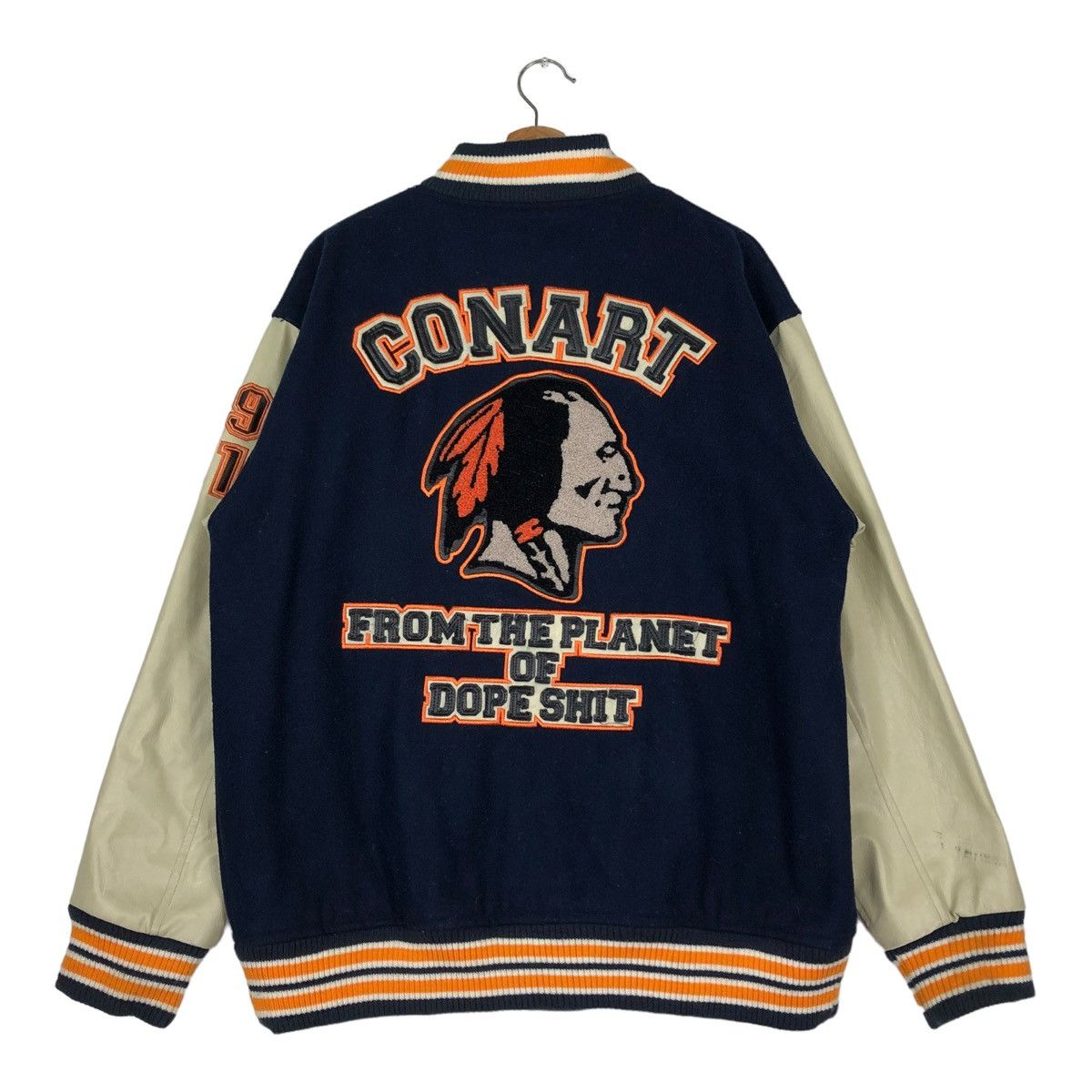 Japanese Brand 🔥VINTAGE LEATHER VARSITY JACKET CONART USA BIG LOGO Size US M / EU 48-50 / 2 - 1 Thumbnail