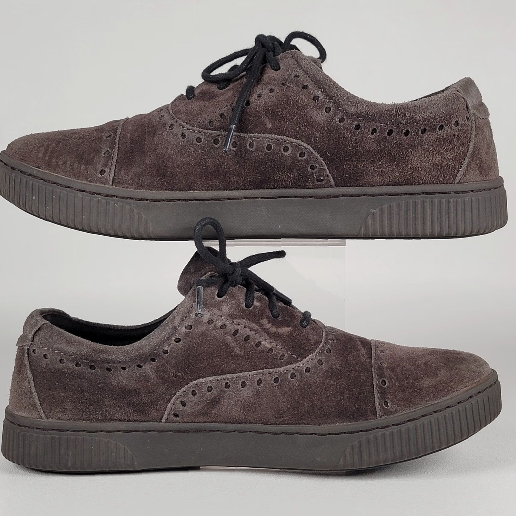Born Born Womens Cymbal Suede Cap Toe Sneakers Brown Size 8 Shoes Size ONE SIZE - 4 Thumbnail
