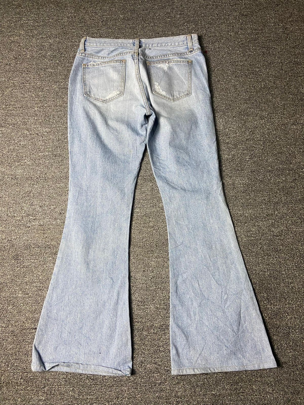 Japanese Brand ET BOITE Brand Flare Ripped Denim Jeans (141) Size 28" / US 6 / IT 42 - 2 Thumbnail