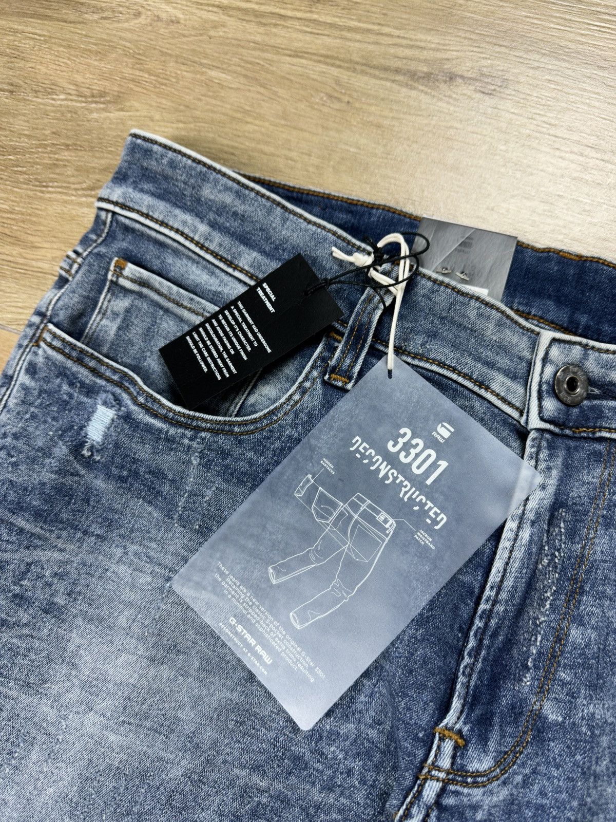 G-Star NEW🏷️ G-Star Raw Deconstructed Super Slim Denim Jeans Size US 34 / EU 50 - 4 Thumbnail
