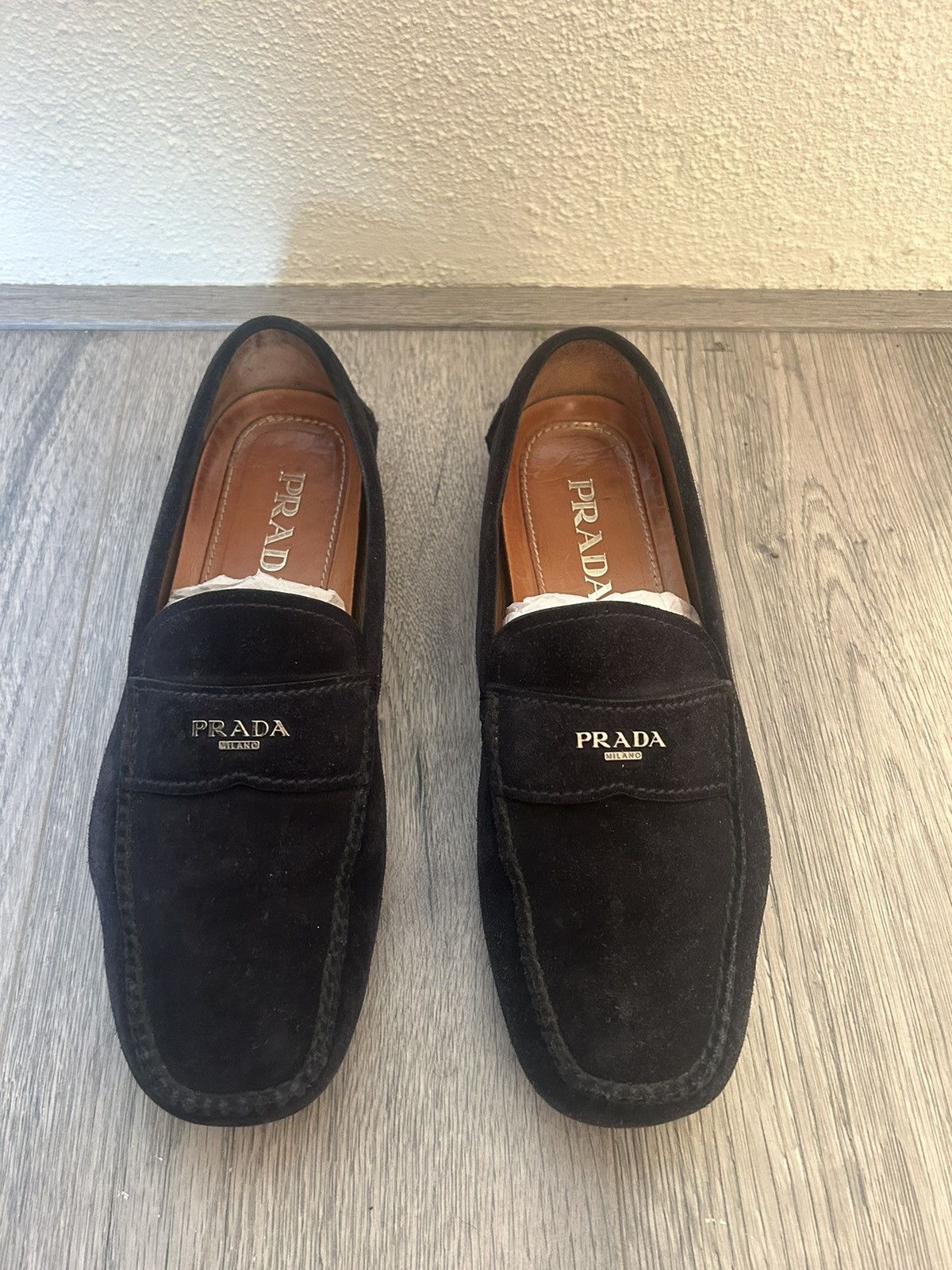 Prada Prada Black Suede Loafers Size US 7 / EU 40 - 3 Thumbnail