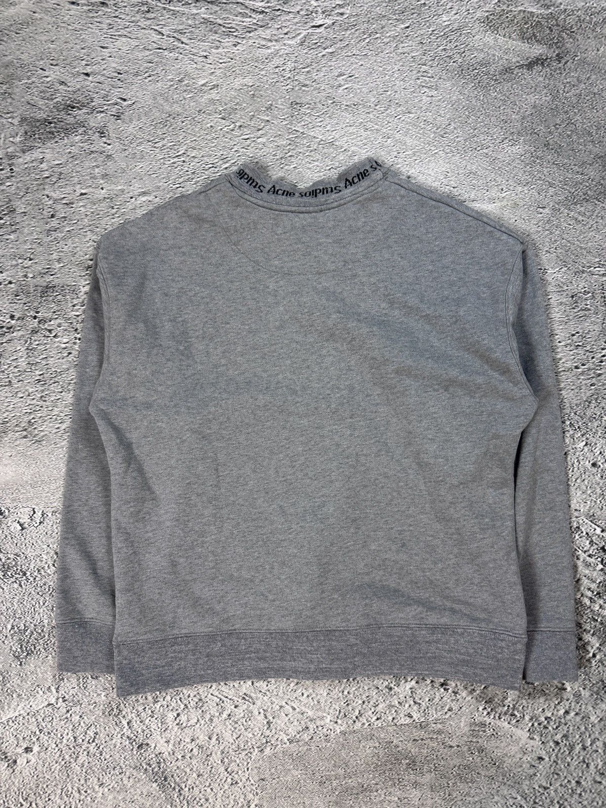 Acne Studios Acne sweatshirt grey collar logo Flogho PSS18 Size US M / EU 48-50 / 2 - 5 Thumbnail