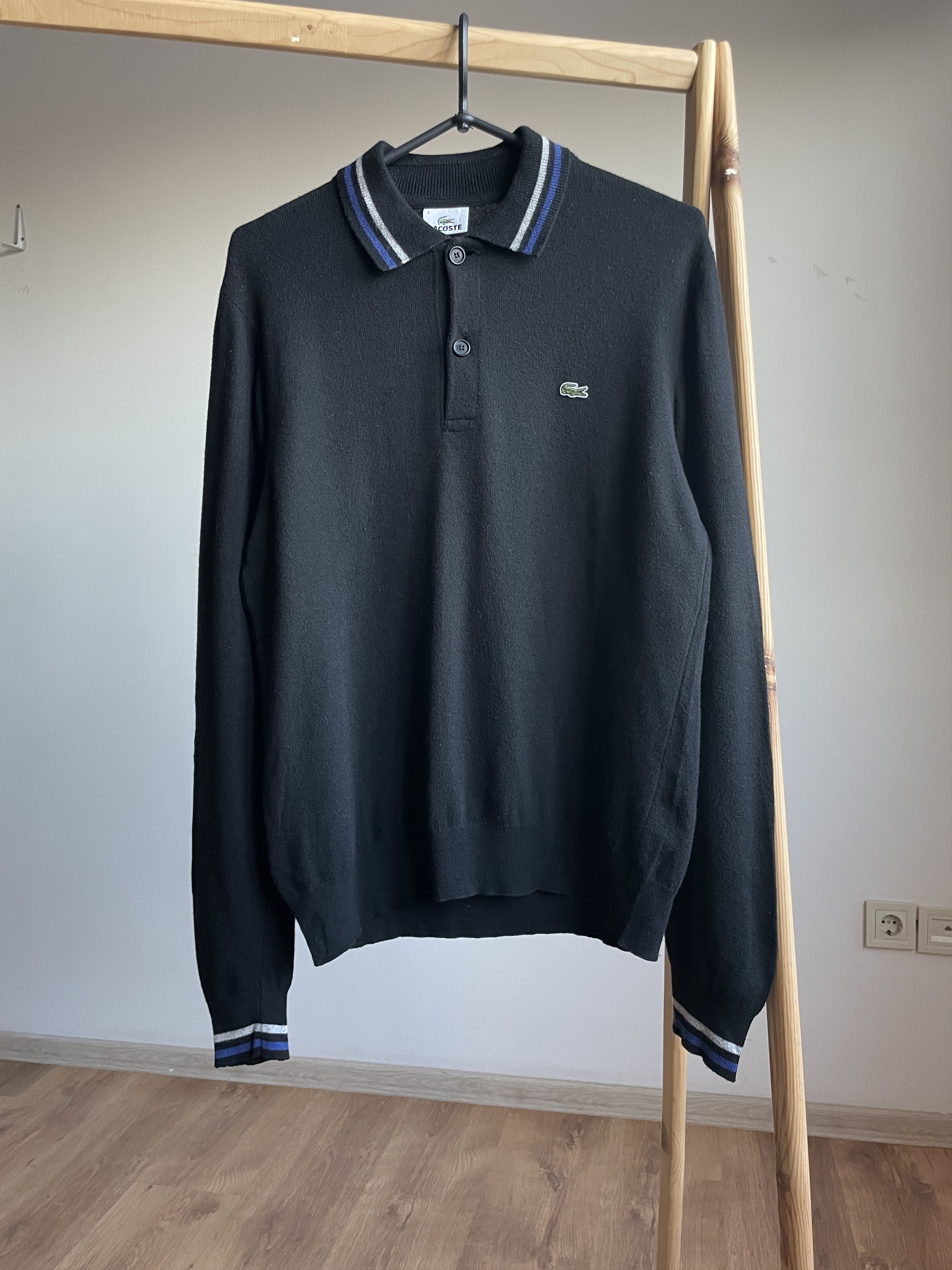 Lacoste Lacoste Vintage Cotton Blend Collared Sweater Size 4 Size US M / EU 48-50 / 2 - 1 Thumbnail