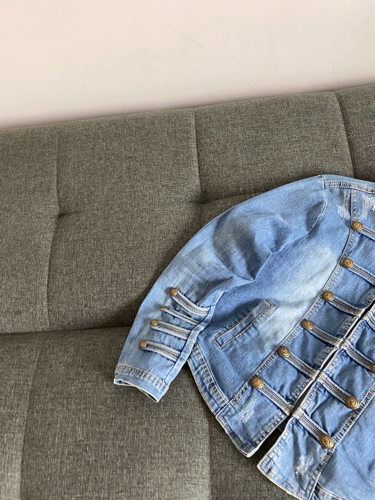 Hysteric Glamour Vintage Denim Avant Garde Jacket Y2K Faded Washed Y2K Hype Size M / US 6-8 / IT 42-44 - 3 Thumbnail