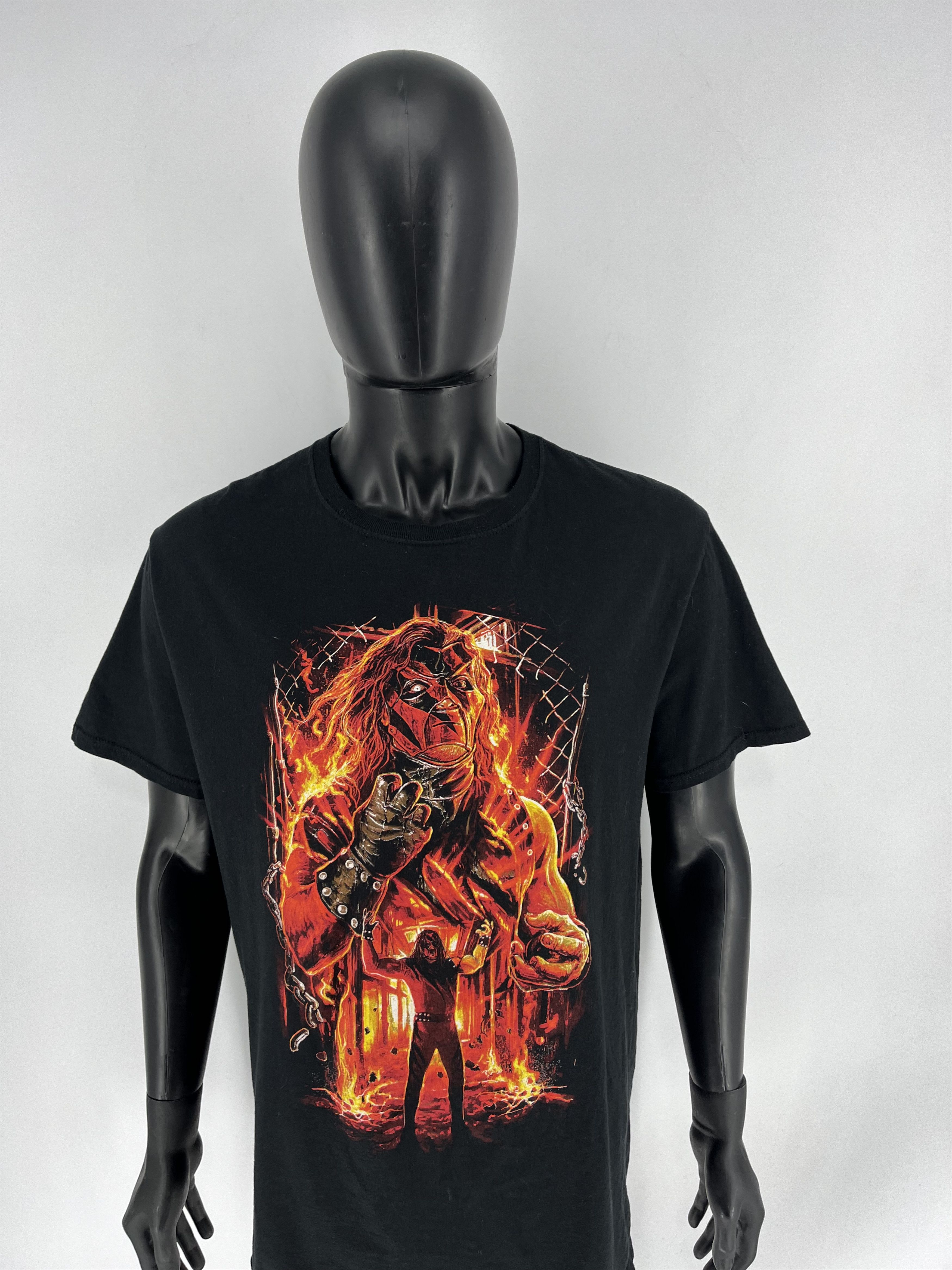 WWE × WWF WWE Authentic Kane Shirt Large Pro Wrestling Glenn Jacobs Size US XL / EU 56 / 4 - 6 Thumbnail
