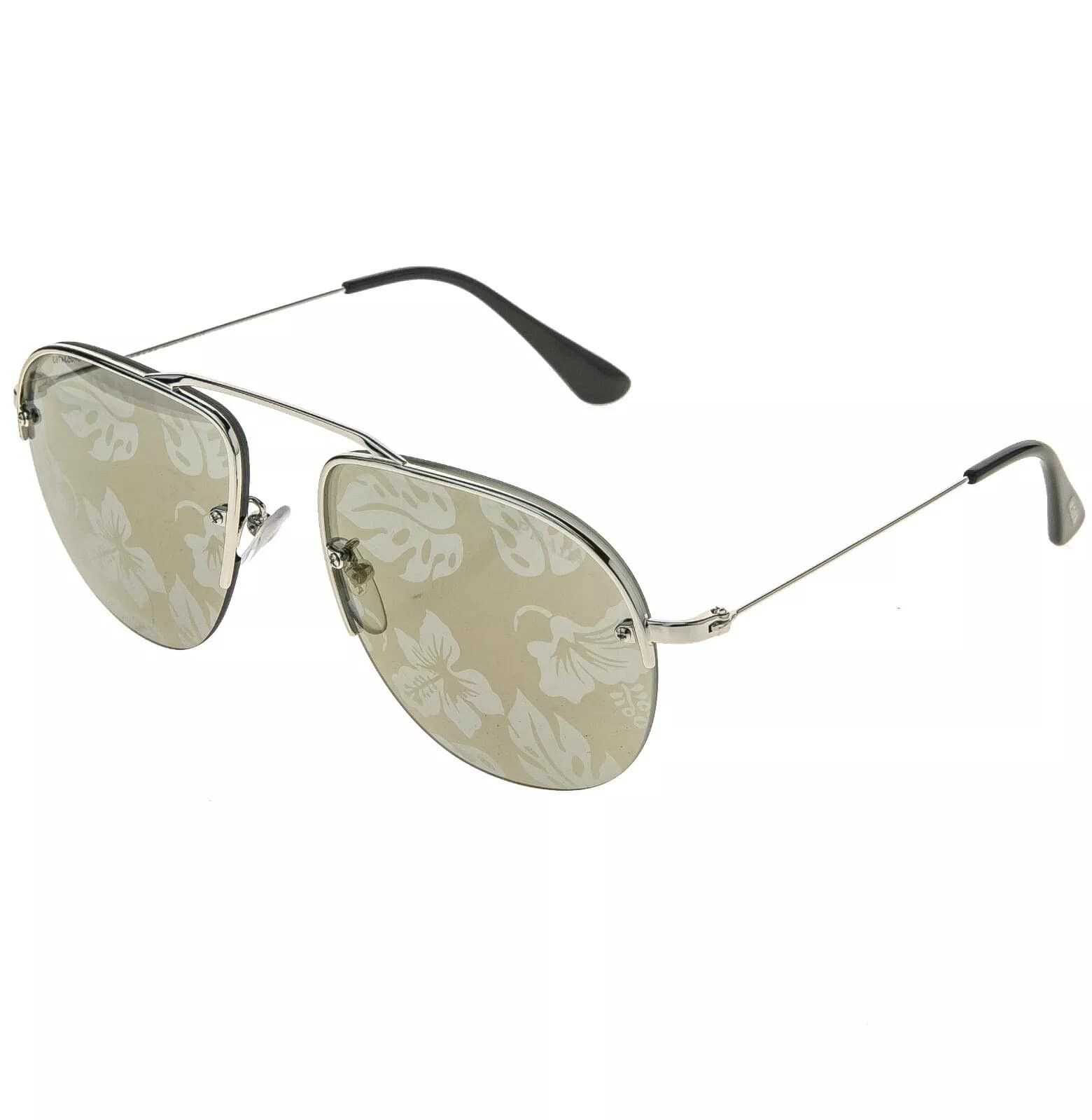 Prada PRADA TEDDY 58O PR58OS Aviator Silver Mirror Sunglasses Size ONE SIZE - 4 Thumbnail
