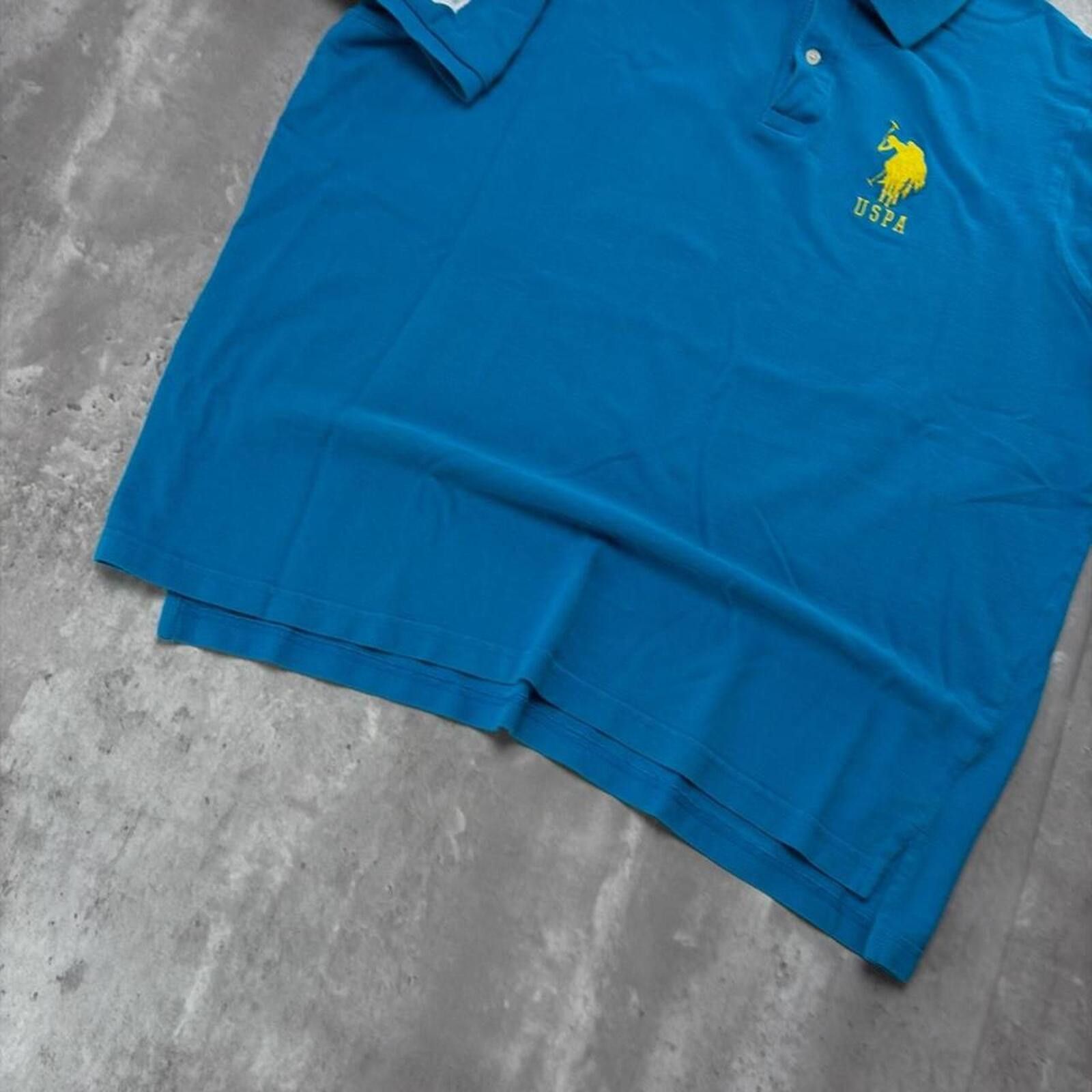 U.S. Polo Assn. Y2K Teal U.S. Polo Assn Grunge Big Pony Polo Shirt Size US XL / EU 56 / 4 - 5 Thumbnail
