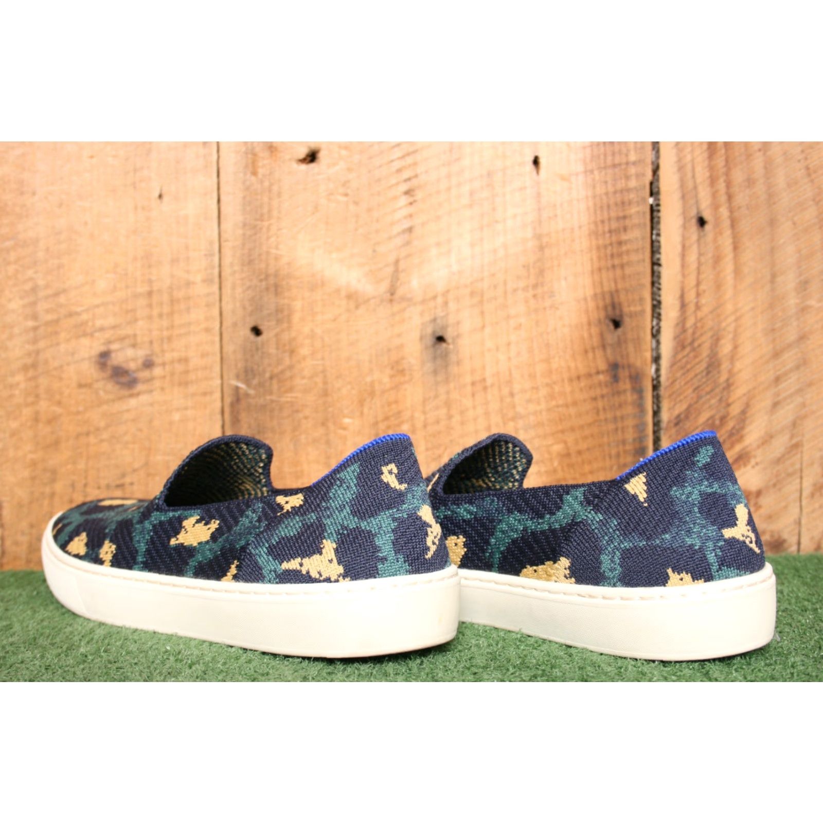 Rothy's ROTHY’S The Slip On Blue Spot Knit Lifestyle Sneakers Sz. 9 Women Multicolor Knit Flat Slip-On Shoes Size US 7 / IT 37 - 3 Thumbnail