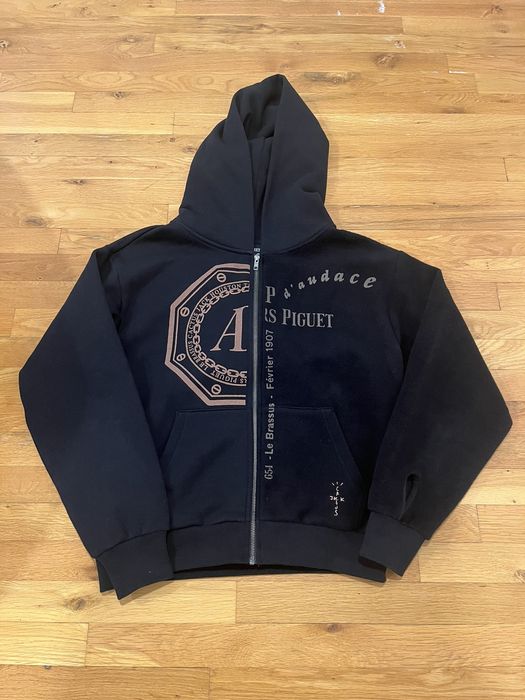 Travis Scott CJ x Audemars Piguet Split Logo Zip Up Hoodie Black main image 0