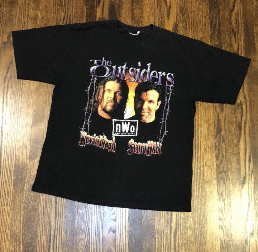 Vintage × WWF Vintage 90s NWO Scott Hall The Outsiders Wrestling T-Shirt Size US M / EU 48-50 / 2 - 1 Thumbnail