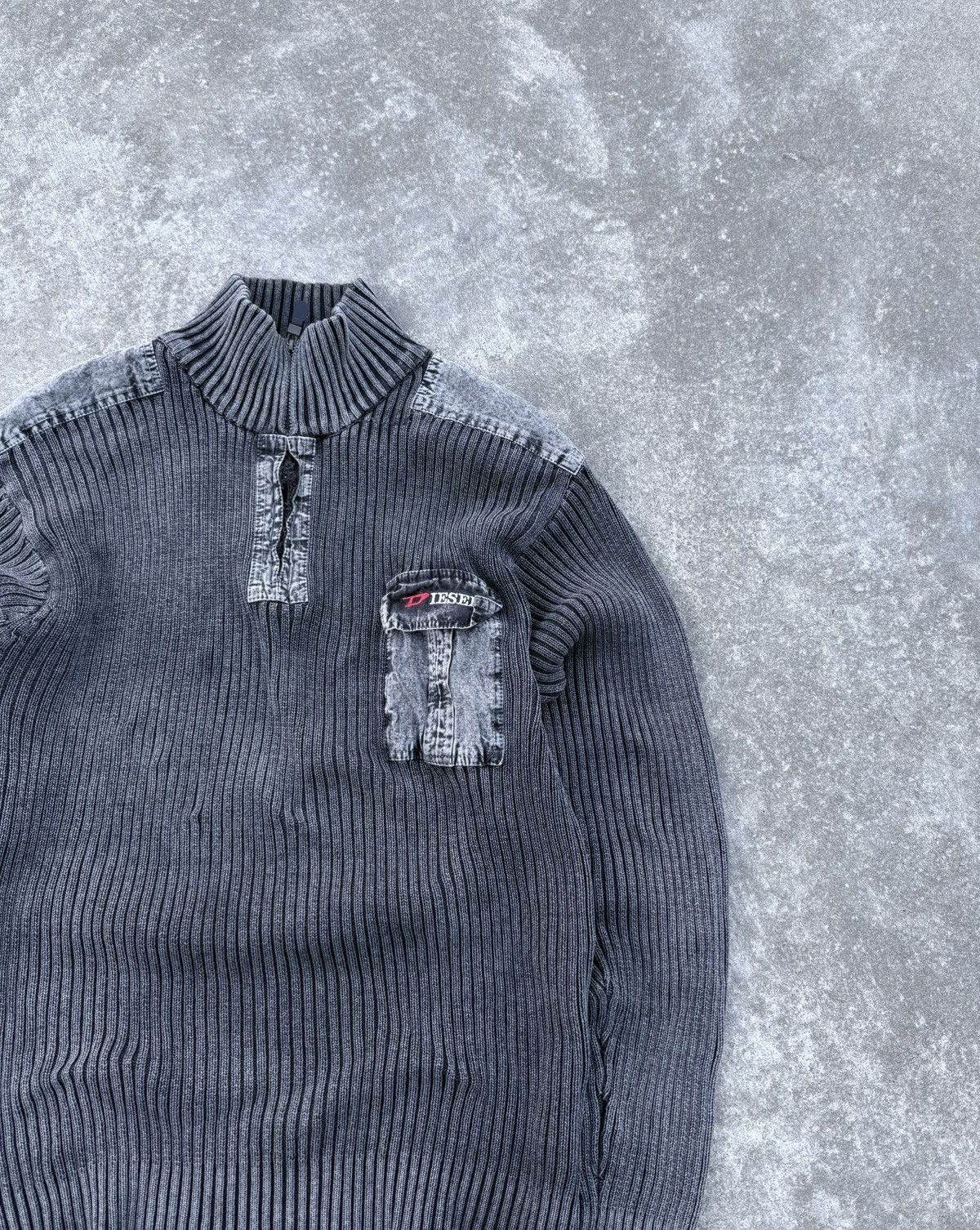 Diesel × Vintage Vintage Diesel y2k streetwear rare avantgarde sweater Size US XL / EU 56 / 4 - 4 Thumbnail