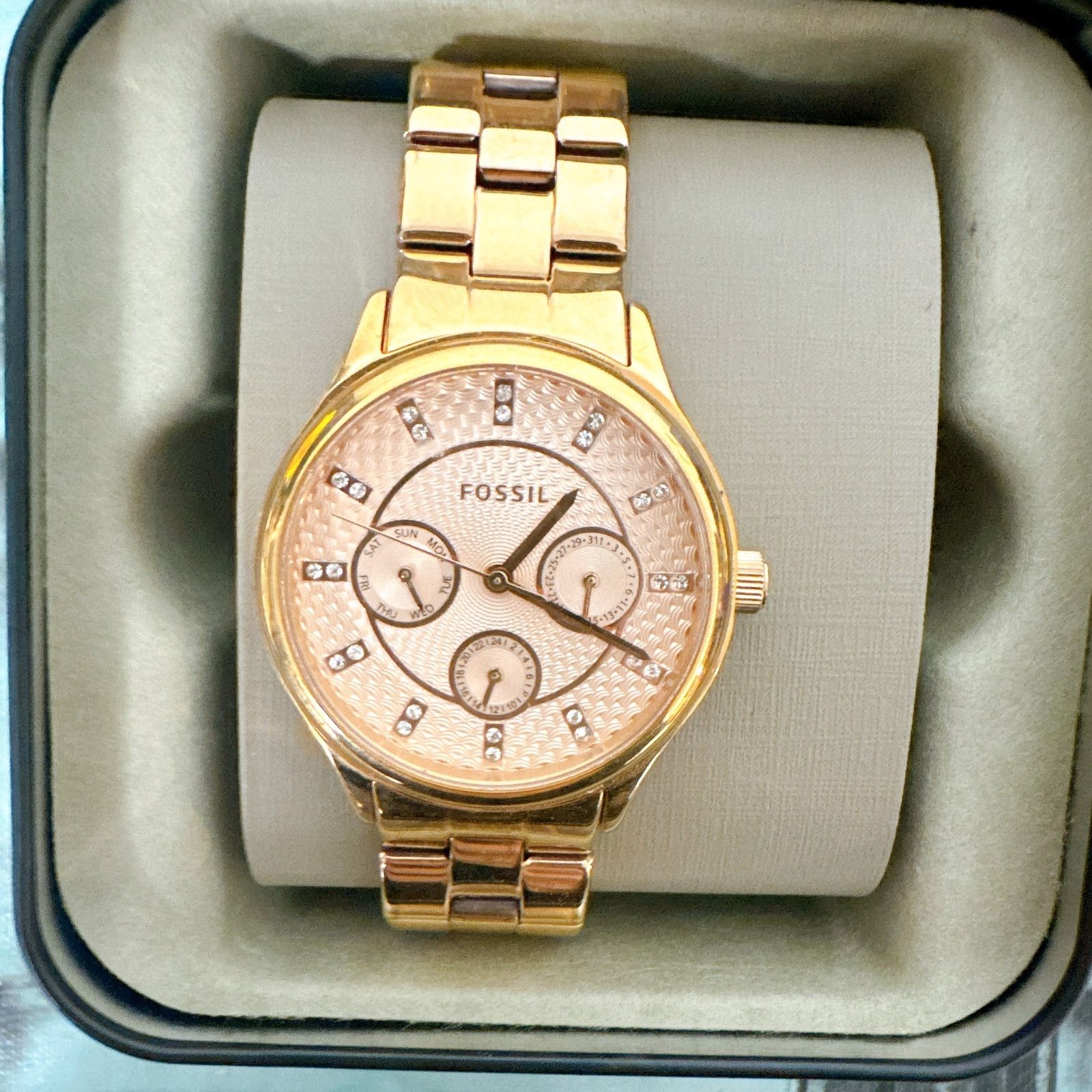 Fossil Fossil BQ1561 Stainless Steel Analog Rose Gold Dial Watch Size ONE SIZE - 2 Thumbnail